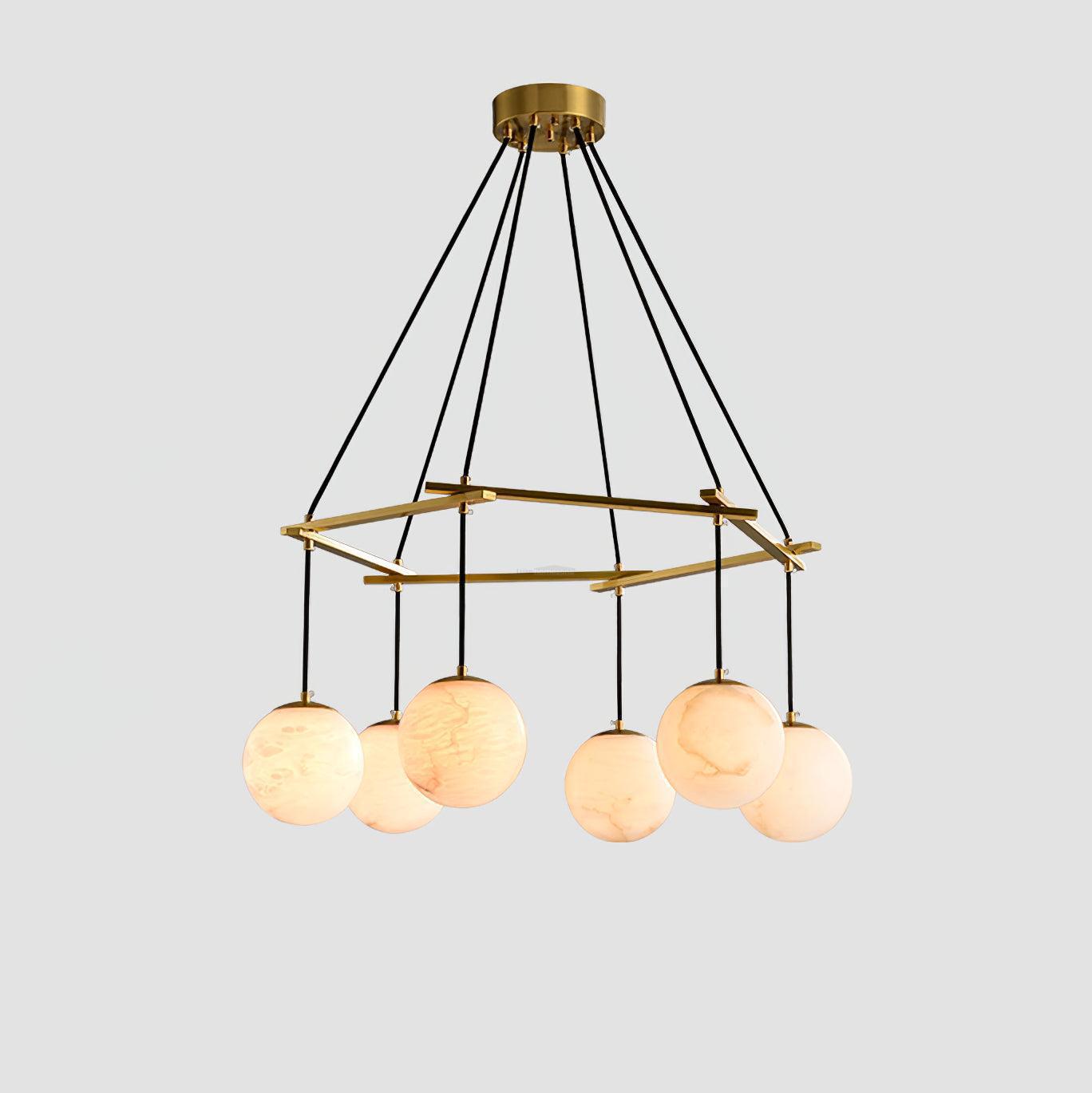 Miira Alabaster Chandelier with 3/6/8 heads
