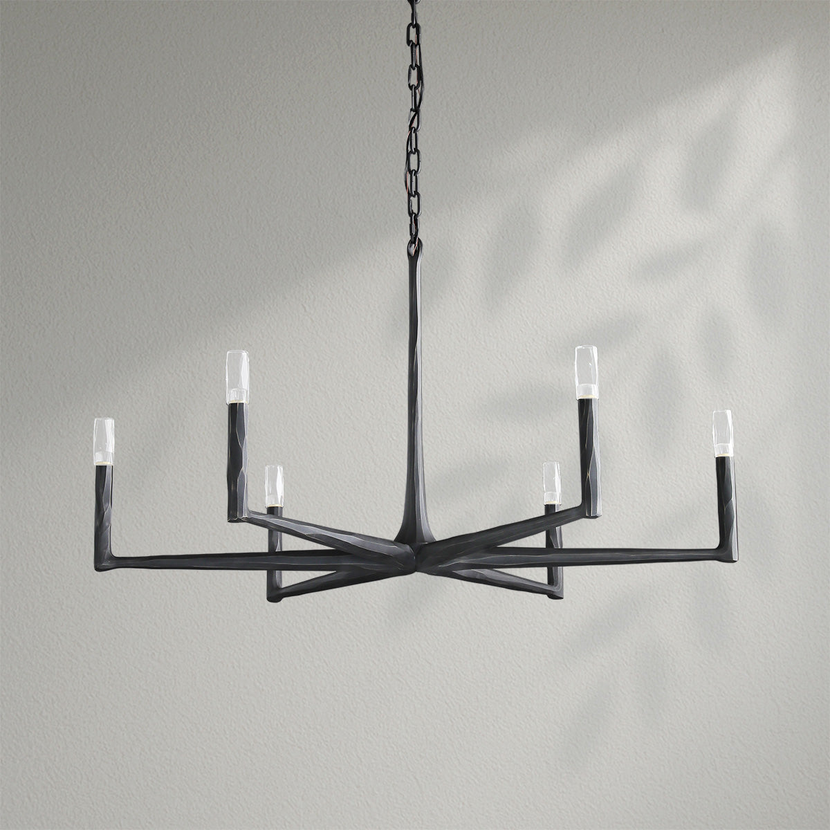Thaddeos Forged Round Chandelier