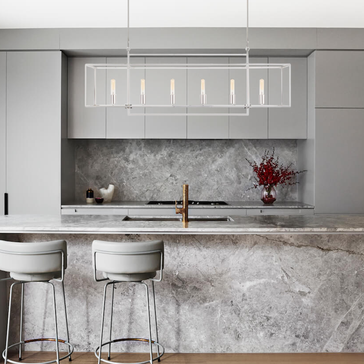 Bekel Linear Glass Chandelier