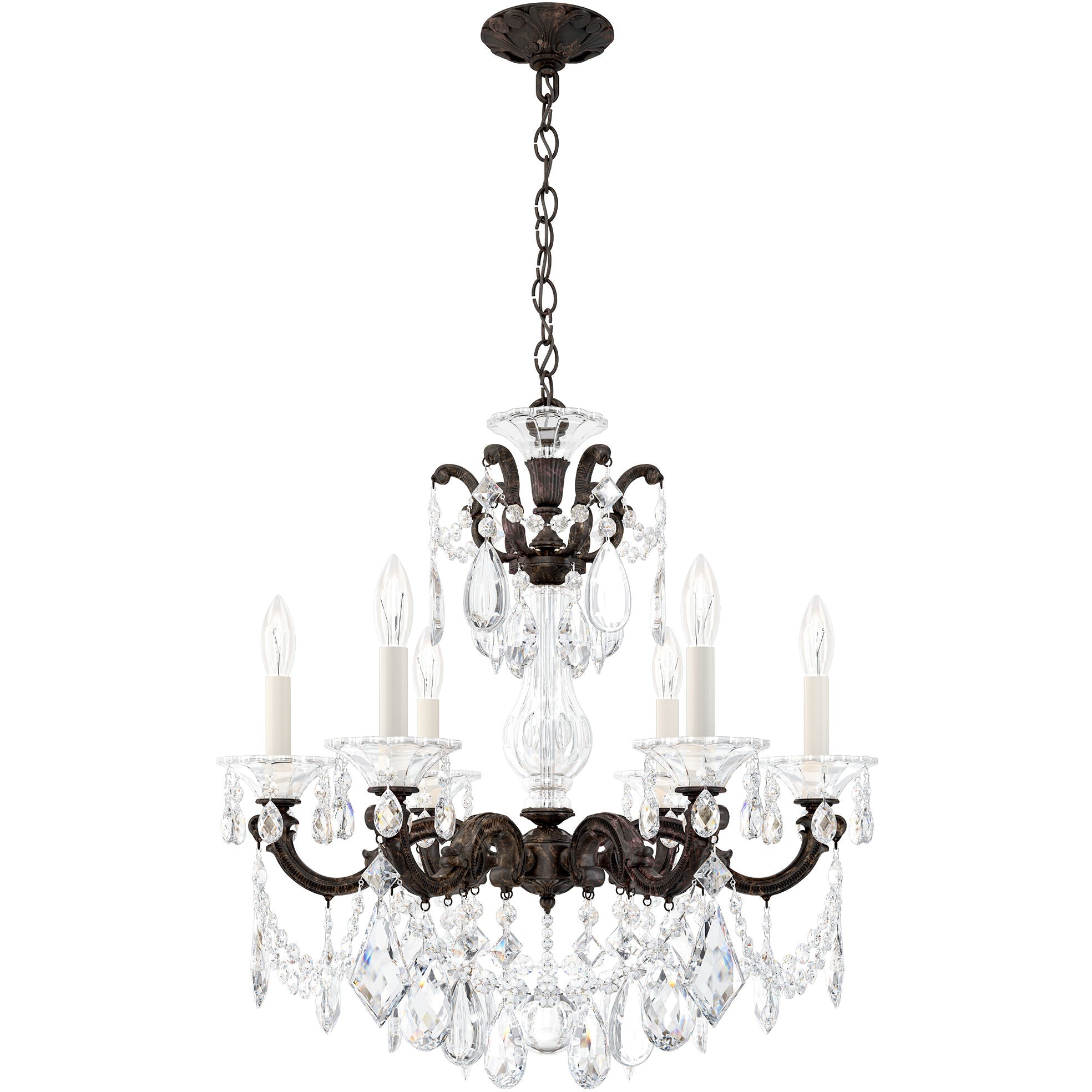 Luster Gaze Heirloom Gold Rococo Grand Chandelier 23" - Background Shot