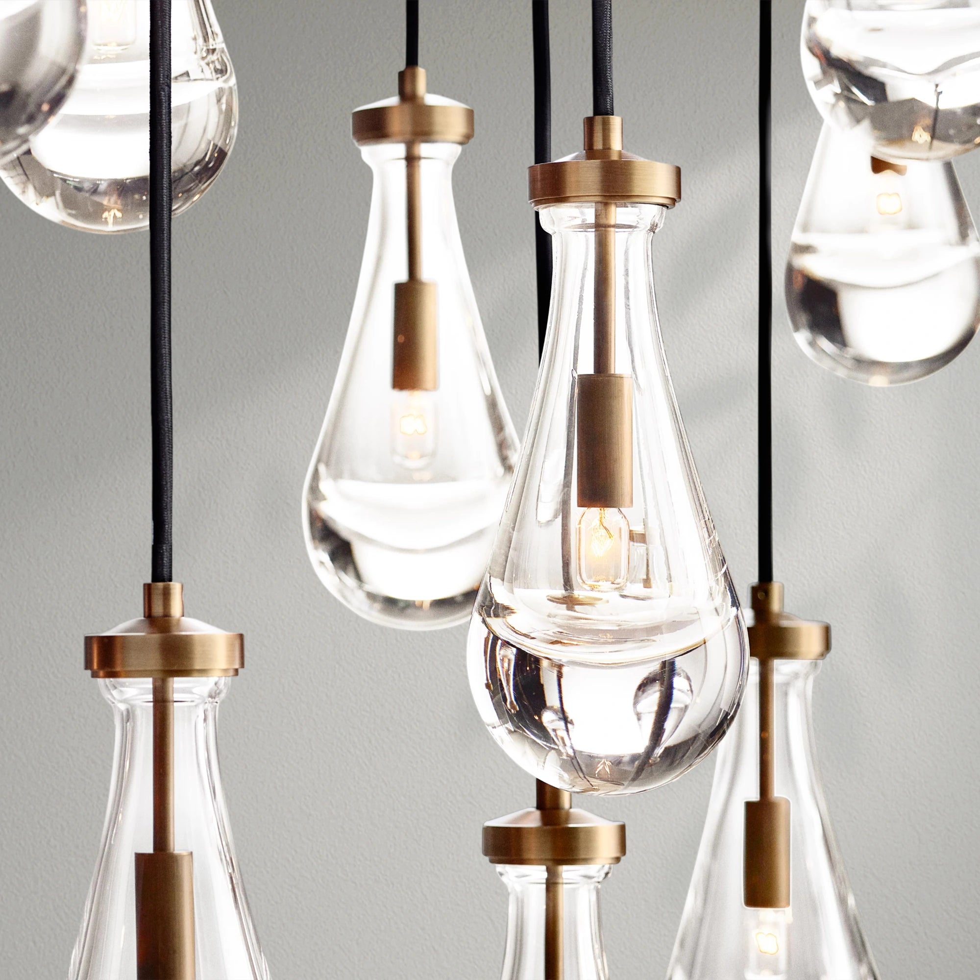 Raindrop Glass Linear Chandelier