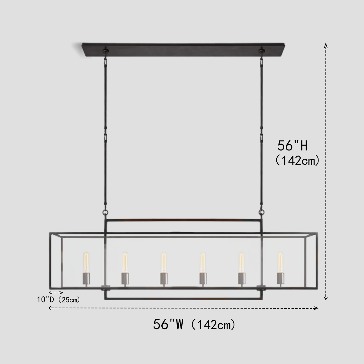 Bekel Linear Glass Chandelier