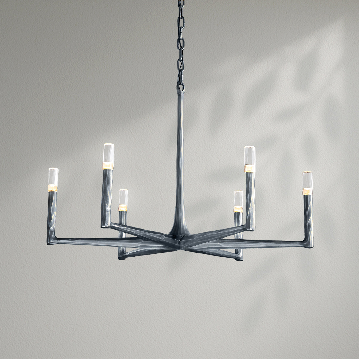 Thaddeos Forged Round Chandelier