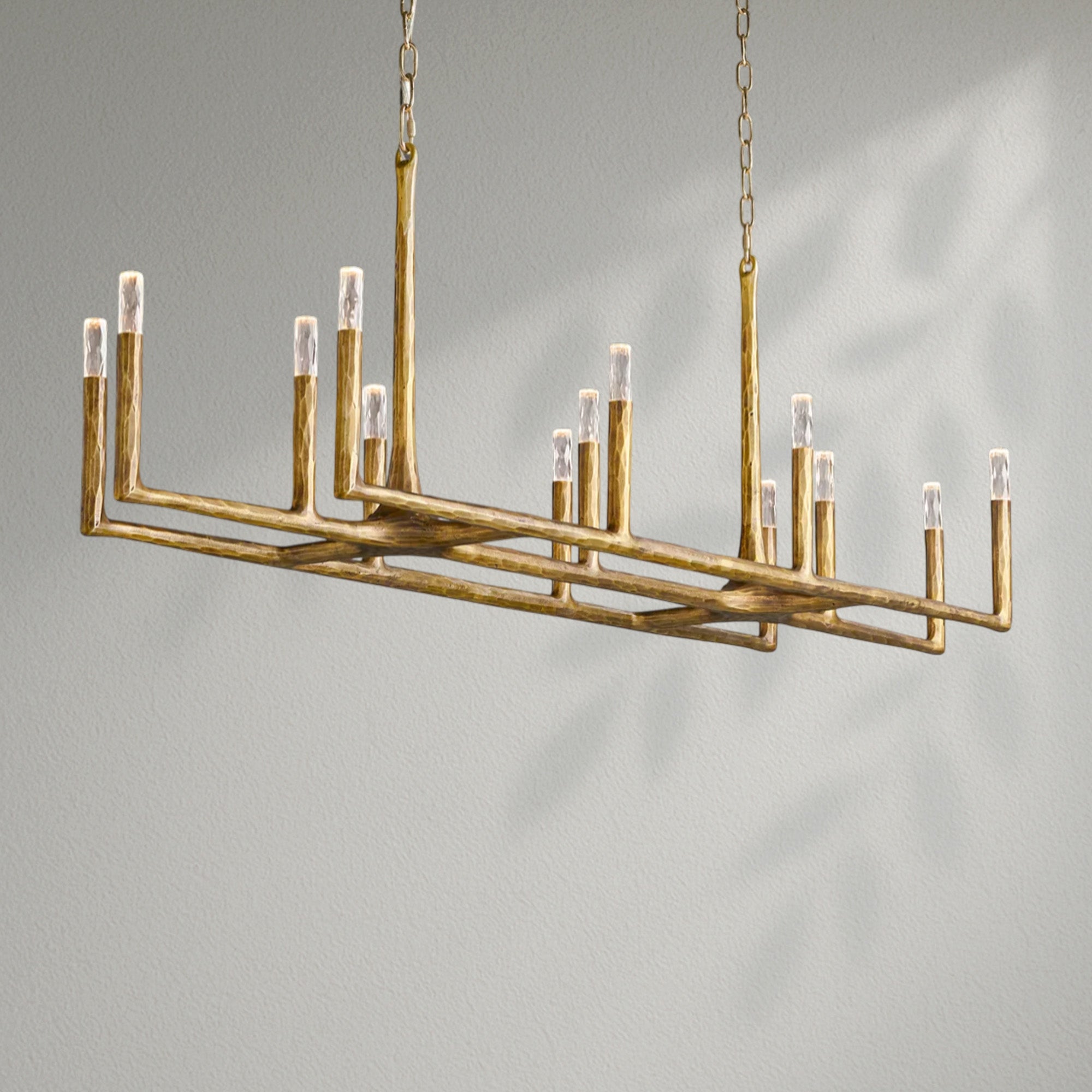 Thaddeos Forged Linear Chandelier