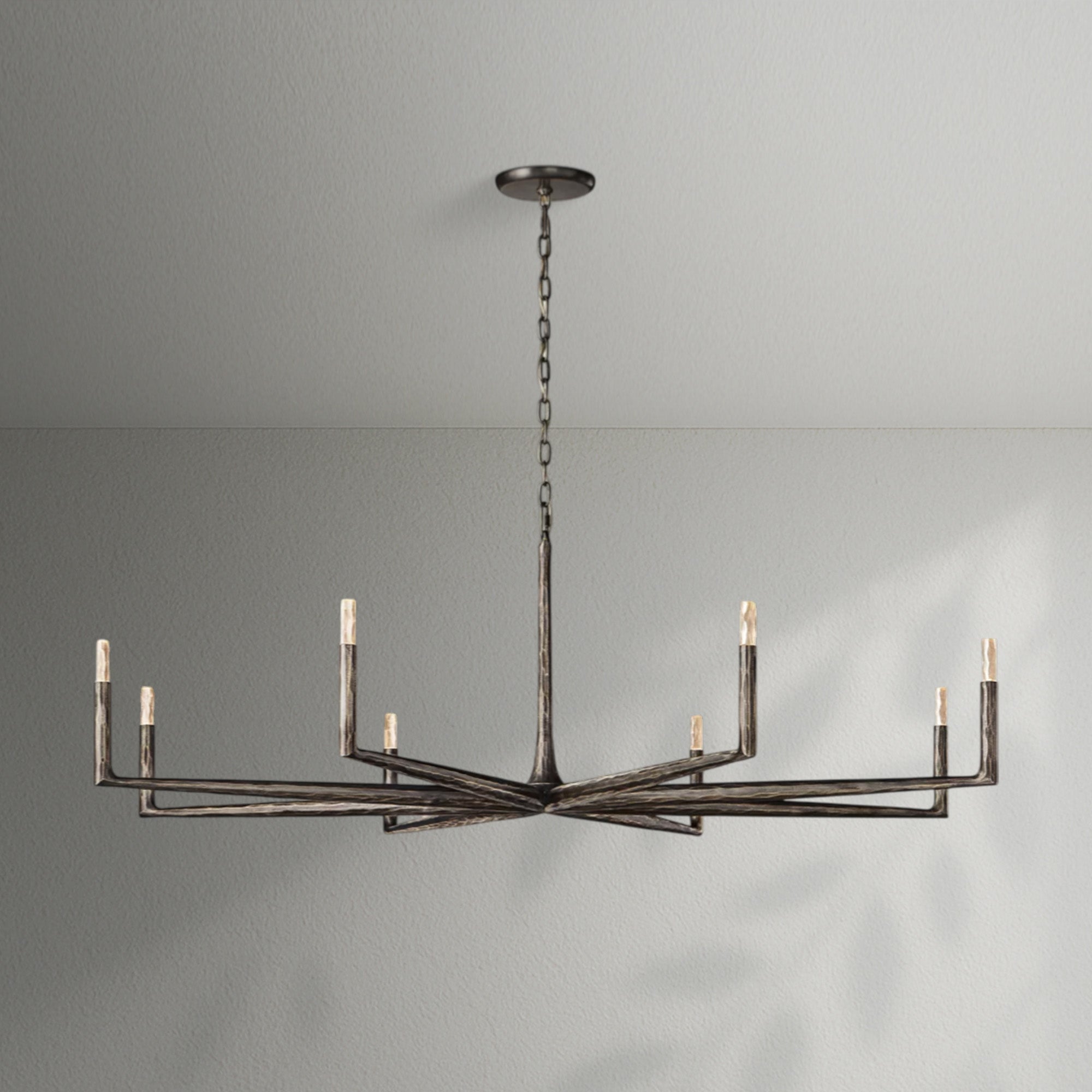 Thaddeos Forged Round Chandelier