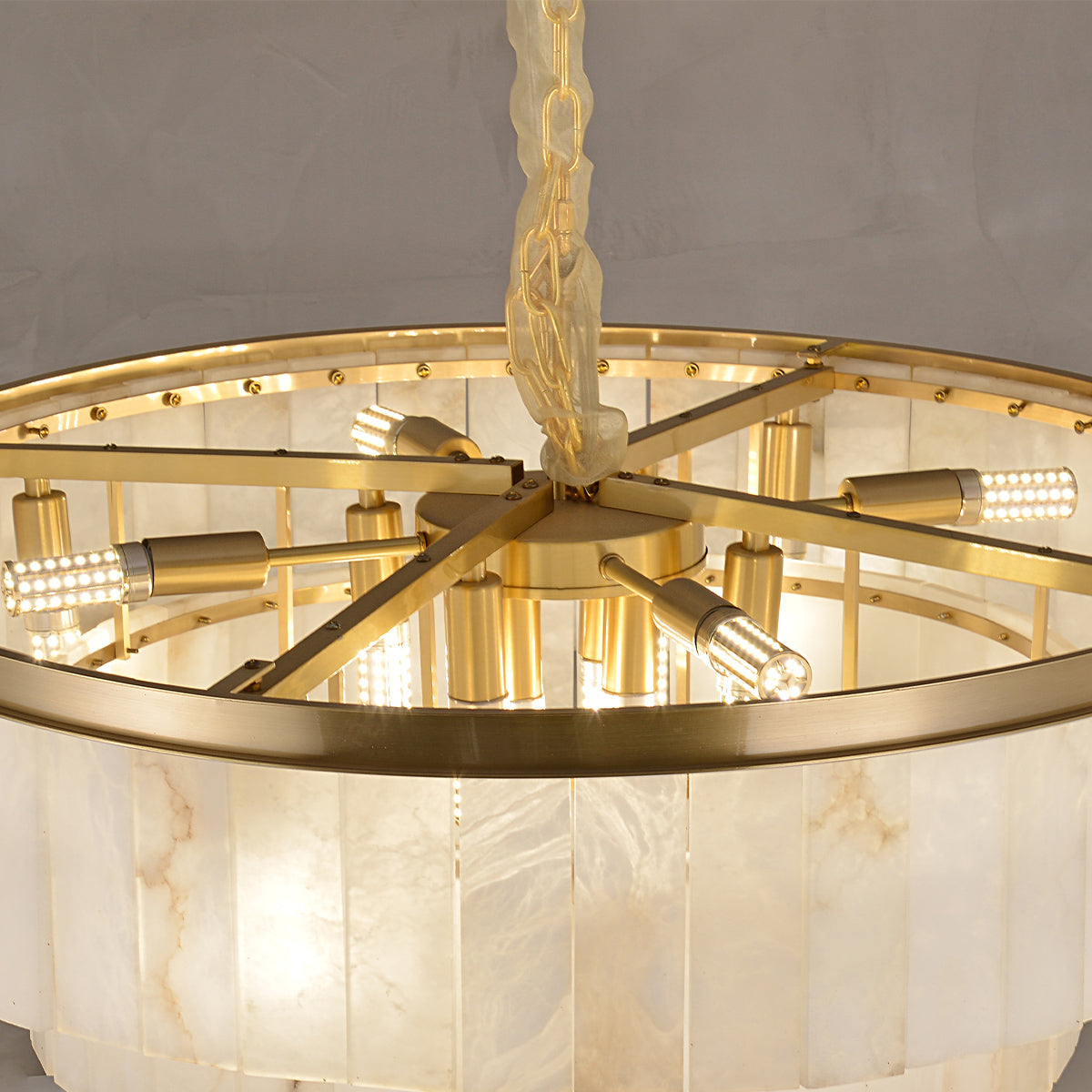 Layered Snowflake Gypsum Chandelier