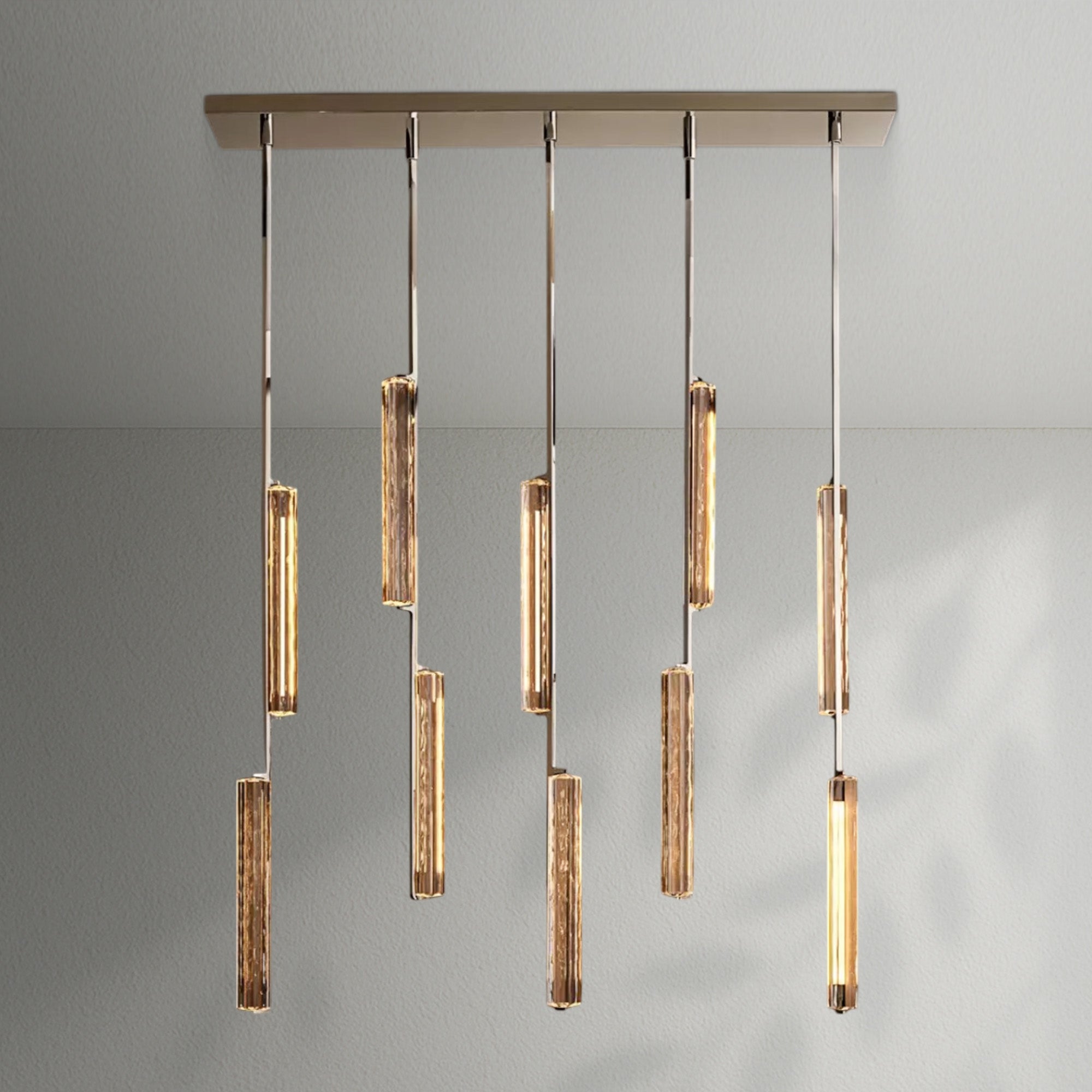 Aedubon Crystal Linear Chandelier 54"