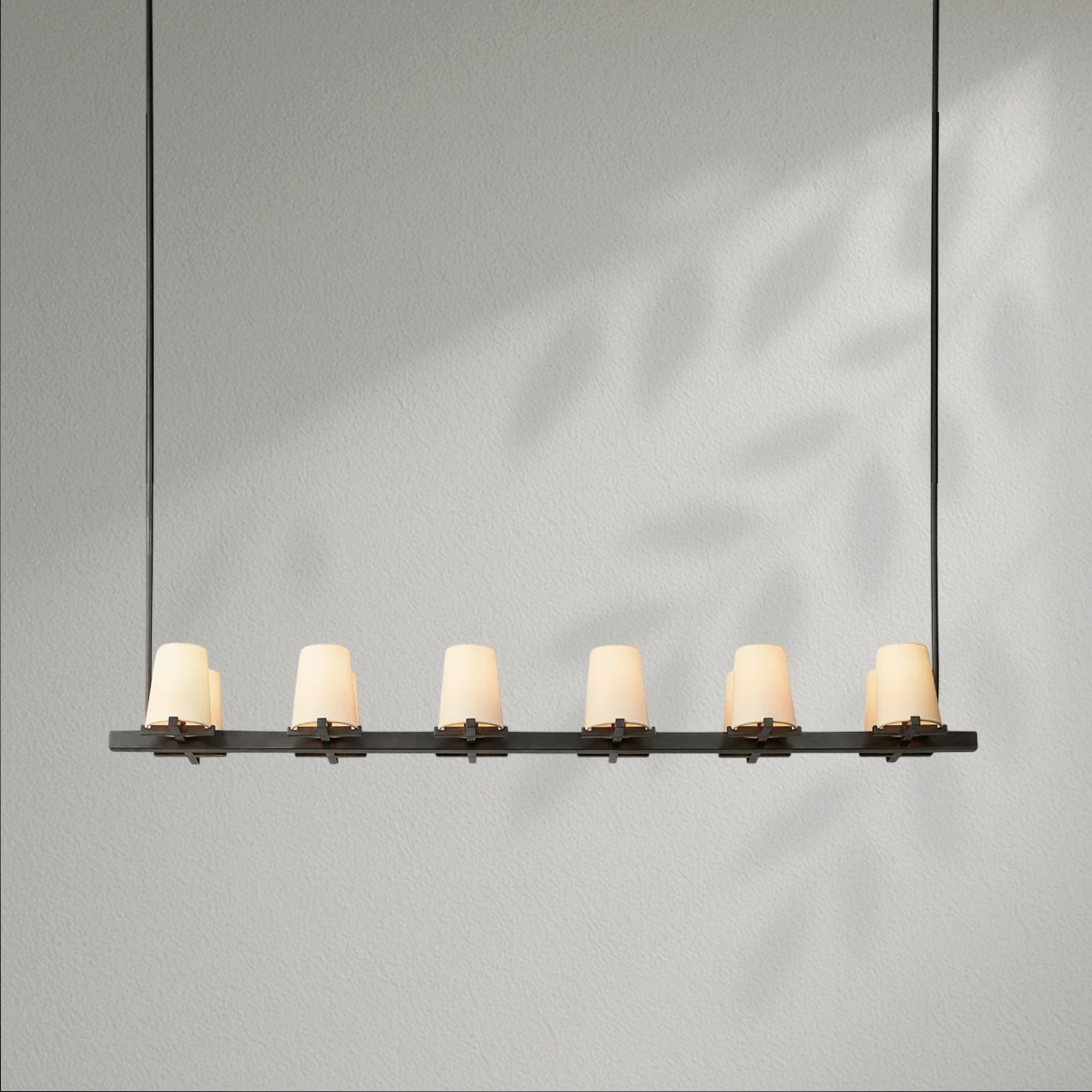 Pauillec Fabric Shade Linear Chandelier