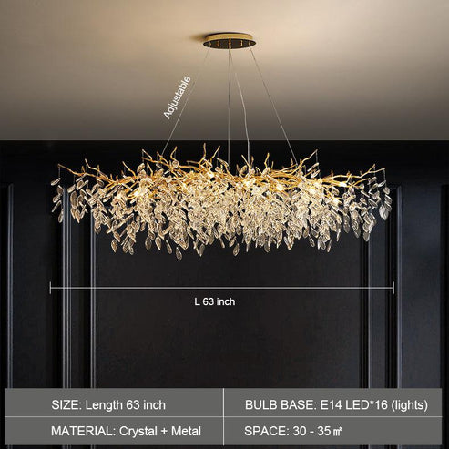 Albero Modern French-Style Branch Crystal Chandelier