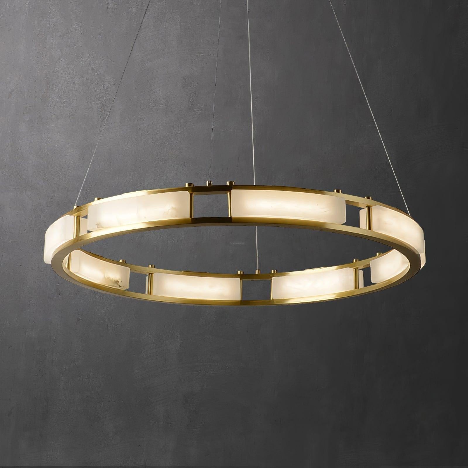 Qatar Alabaster Round Chandelier