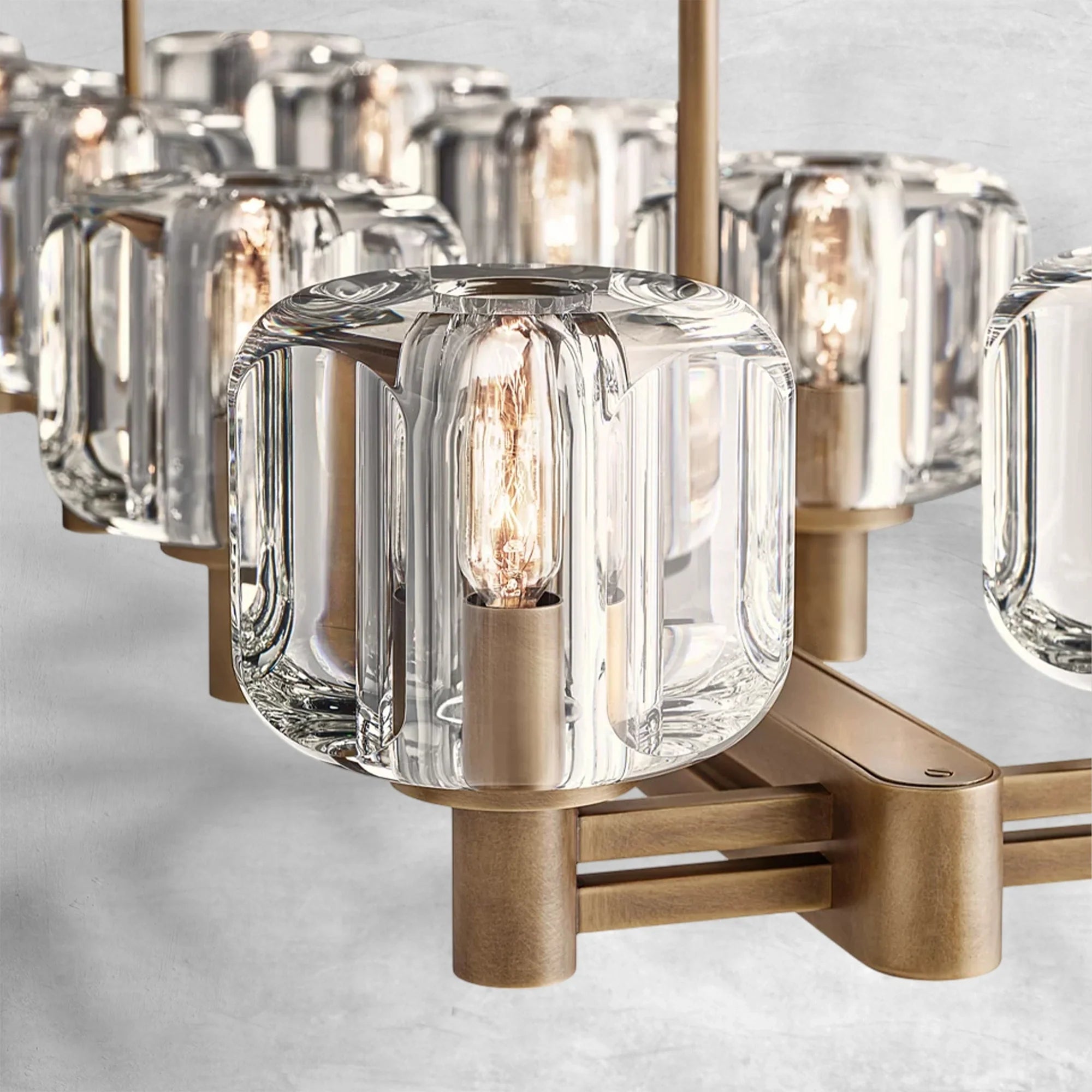 Delume Double Linear Chandelier 54"72"