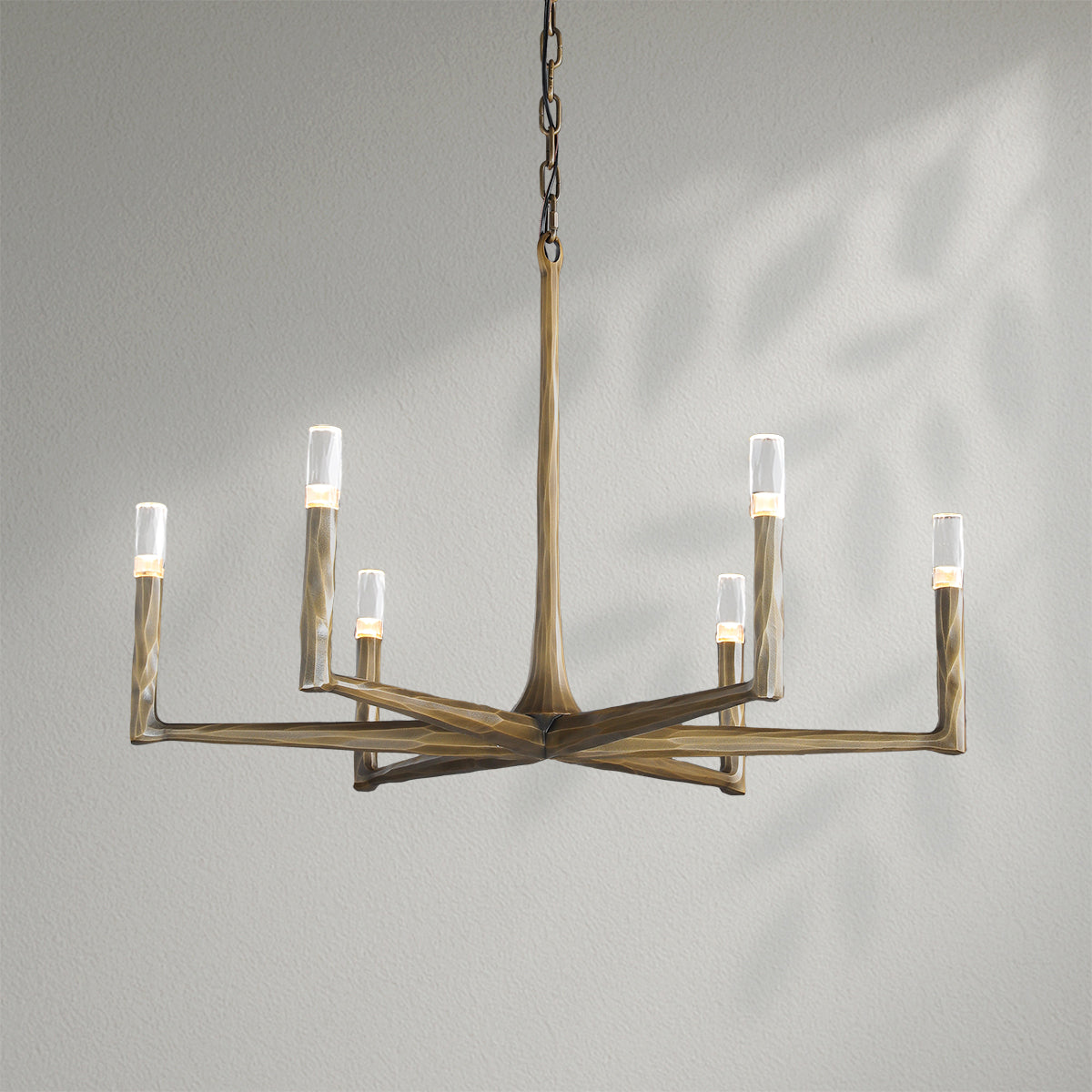 Thaddeos Forged Round Chandelier