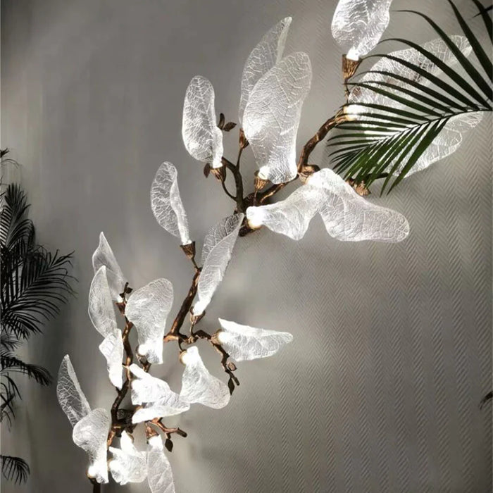 Creative Bionic Resin Leaves Chandelier
