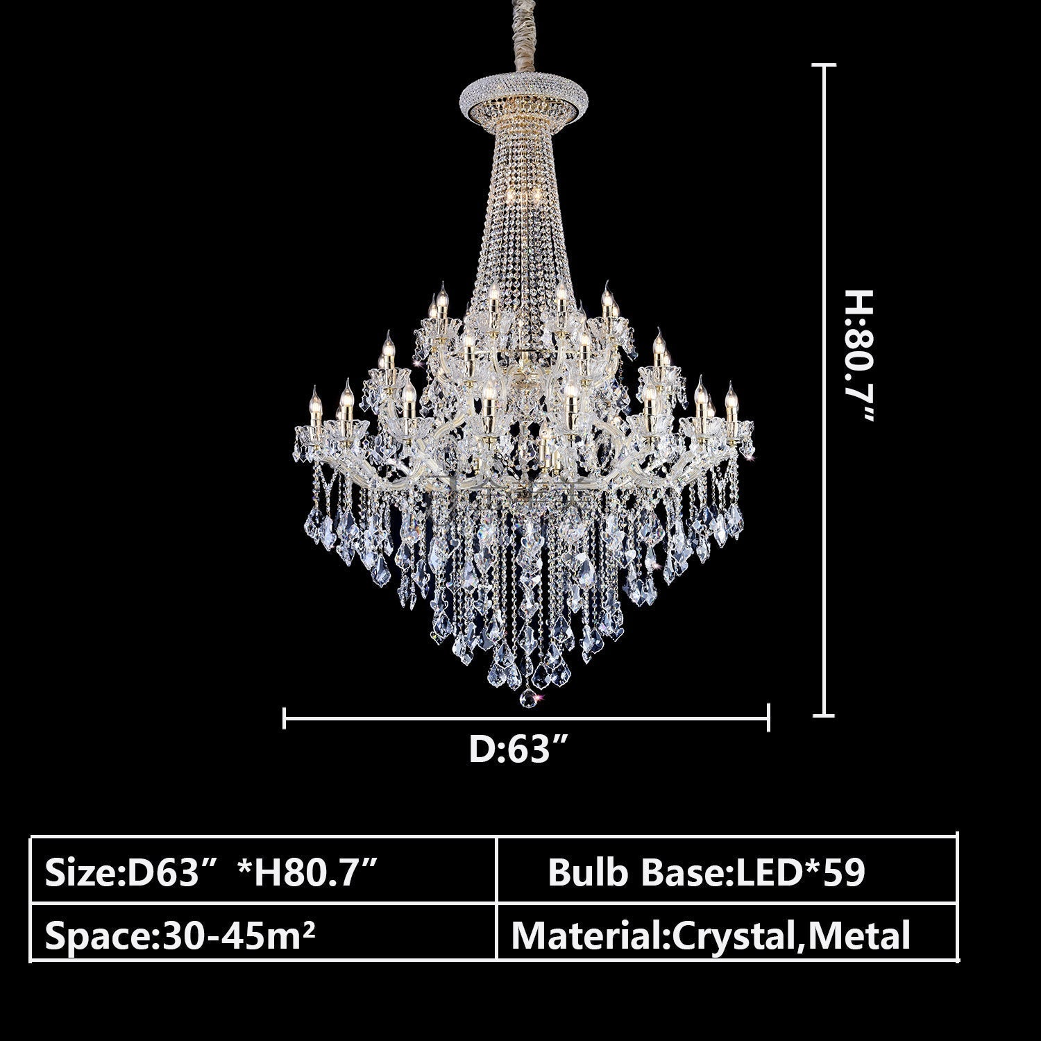Luster Gaze Opulent Grandeur K9 Crystal Candle Chandelier - Background Shot