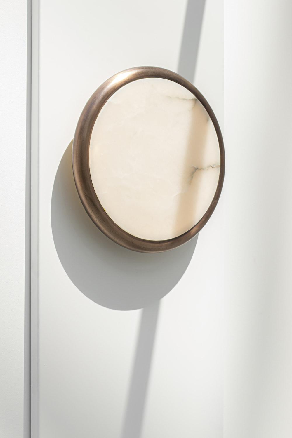 Moon alabaster wall sconce