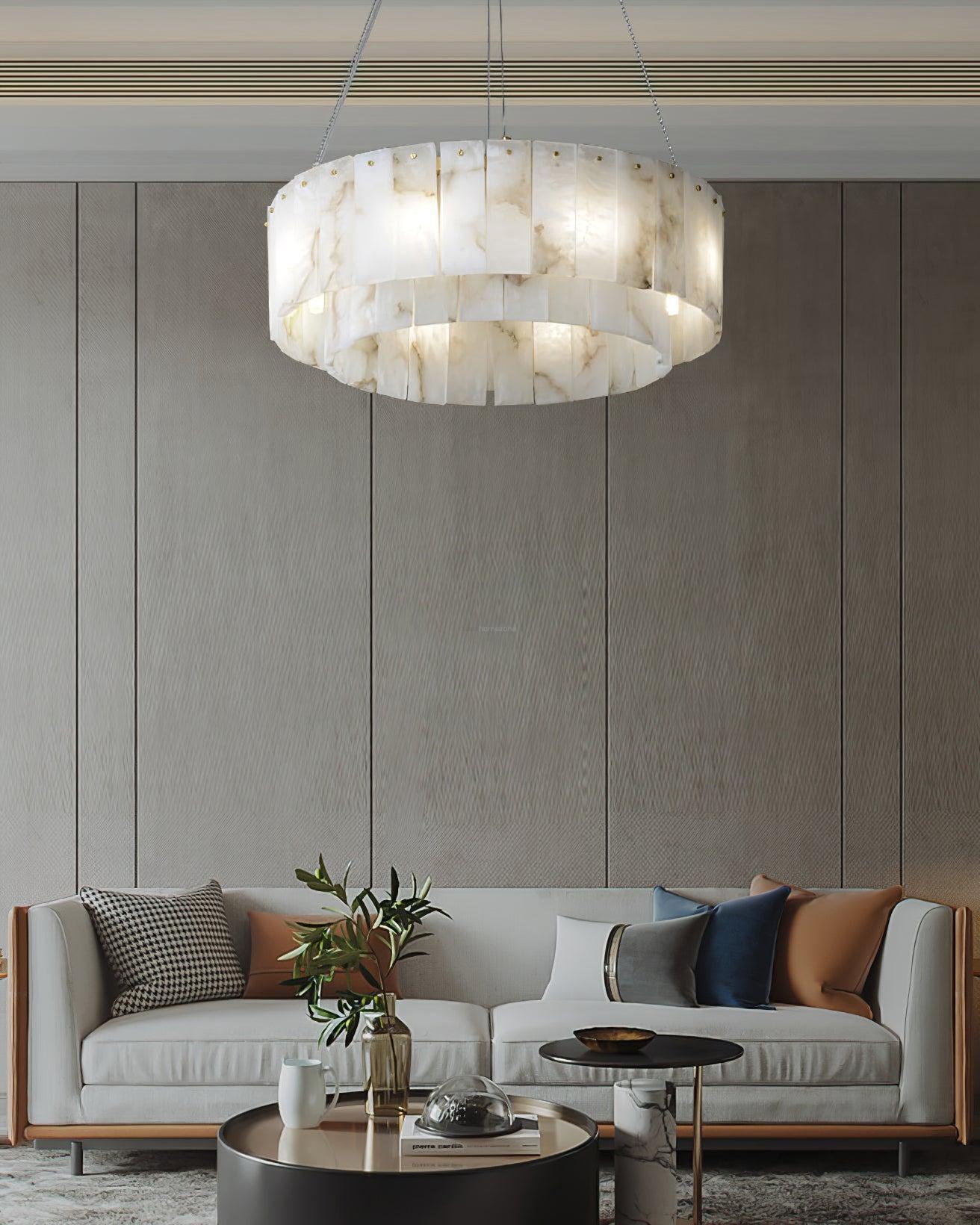 Rock Alabaster Chandelier 23.6" 31.4"