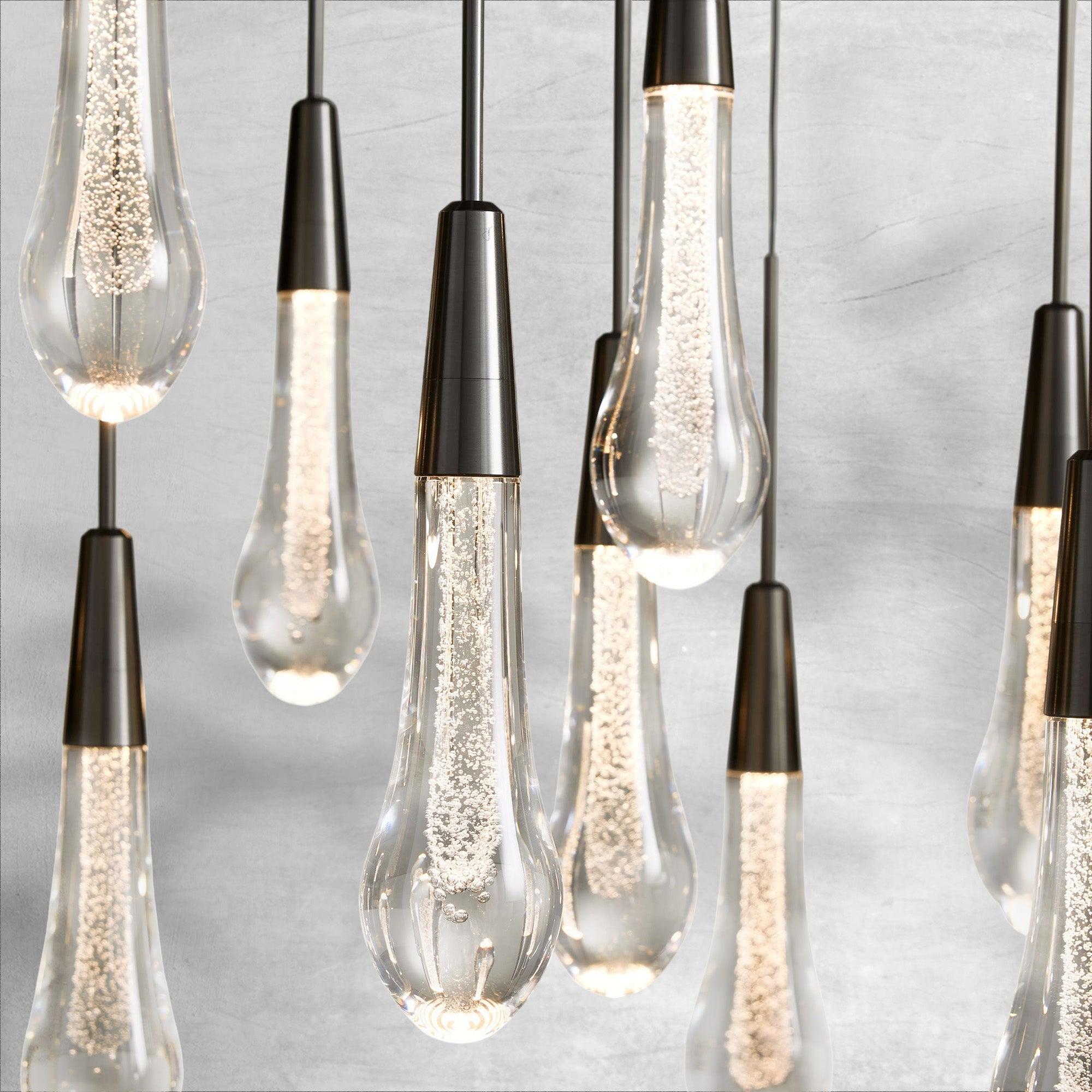 Raindrop Soltaire Linear Chandelier