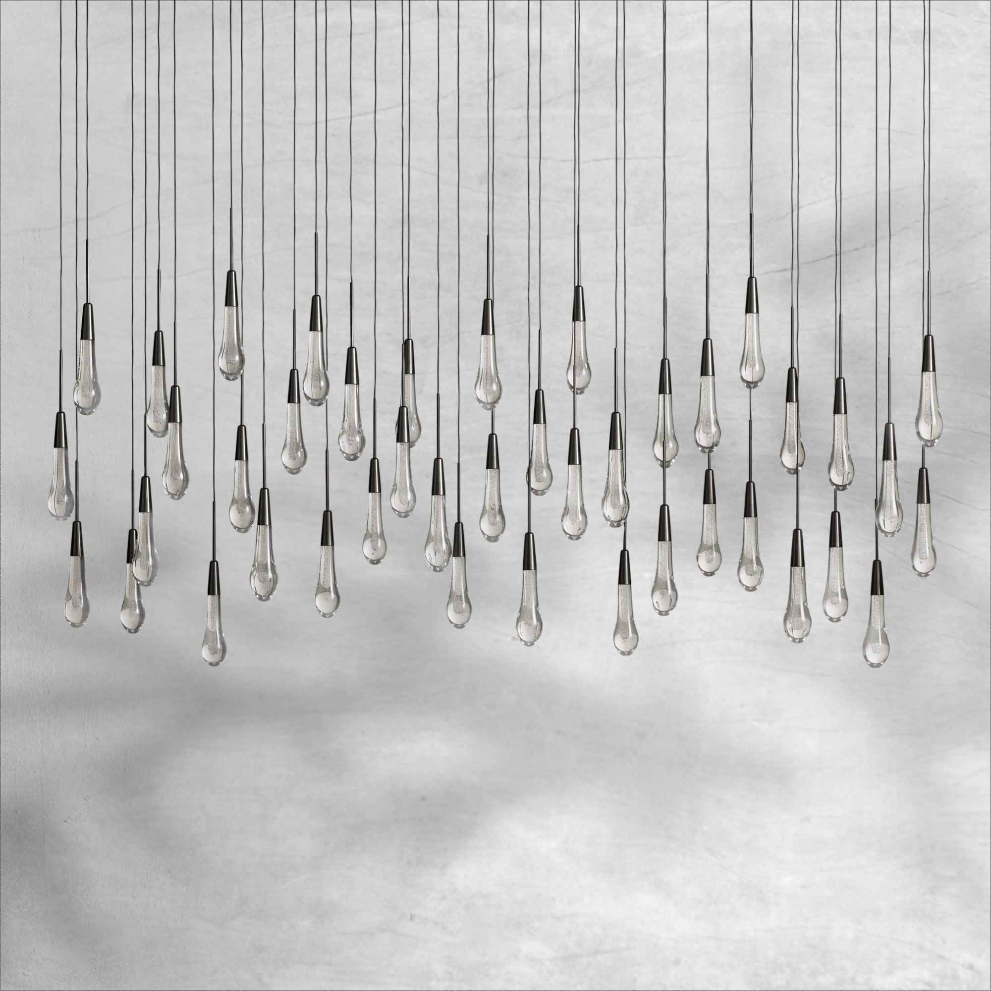 Raindrop Soltaire Linear Chandelier