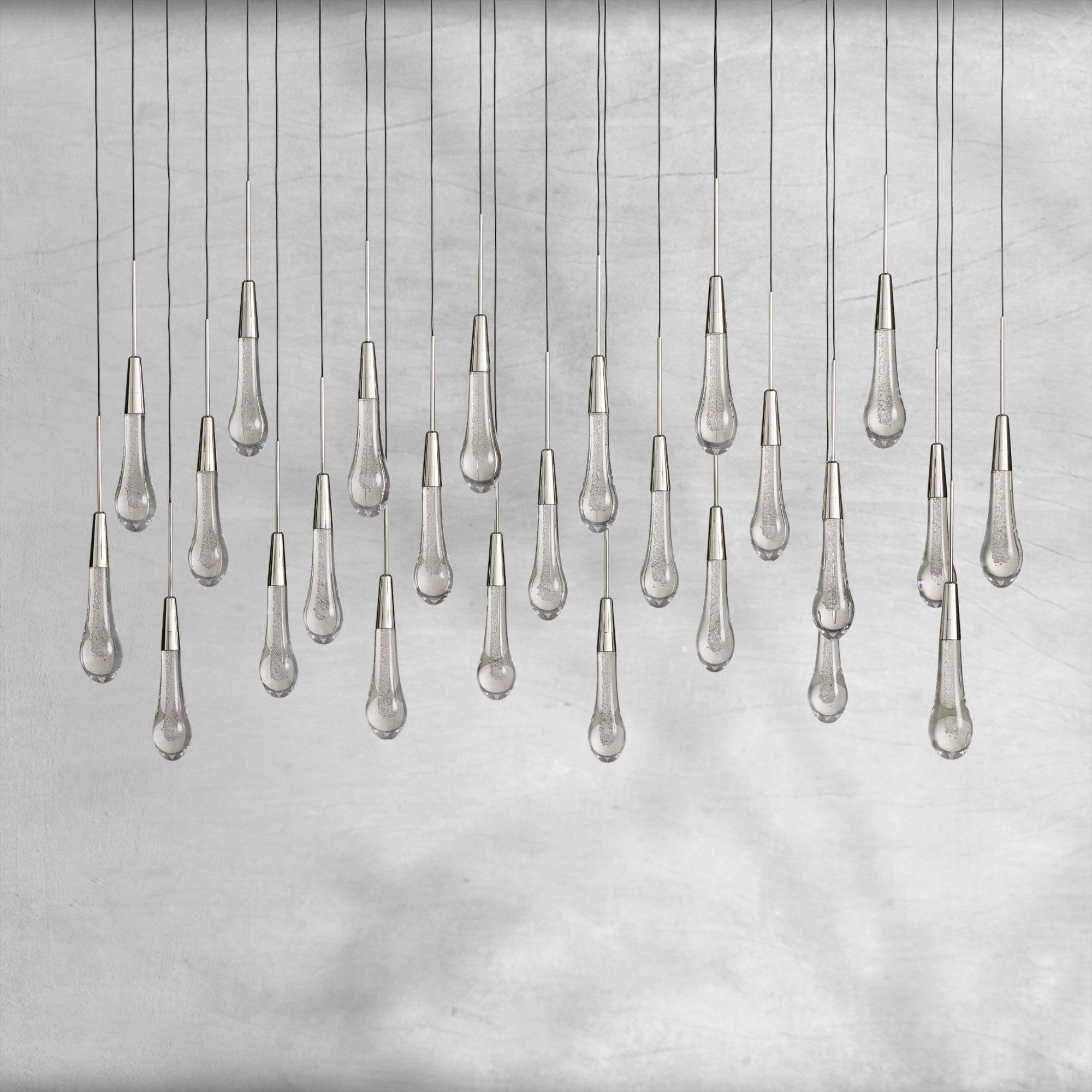 Raindrop Soltaire Linear Chandelier