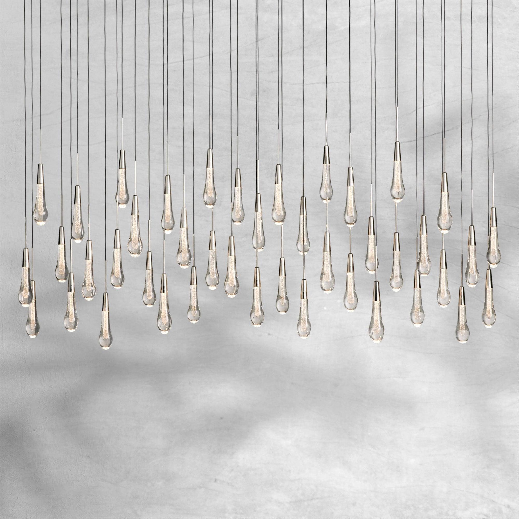 Raindrop Soltaire Linear Chandelier