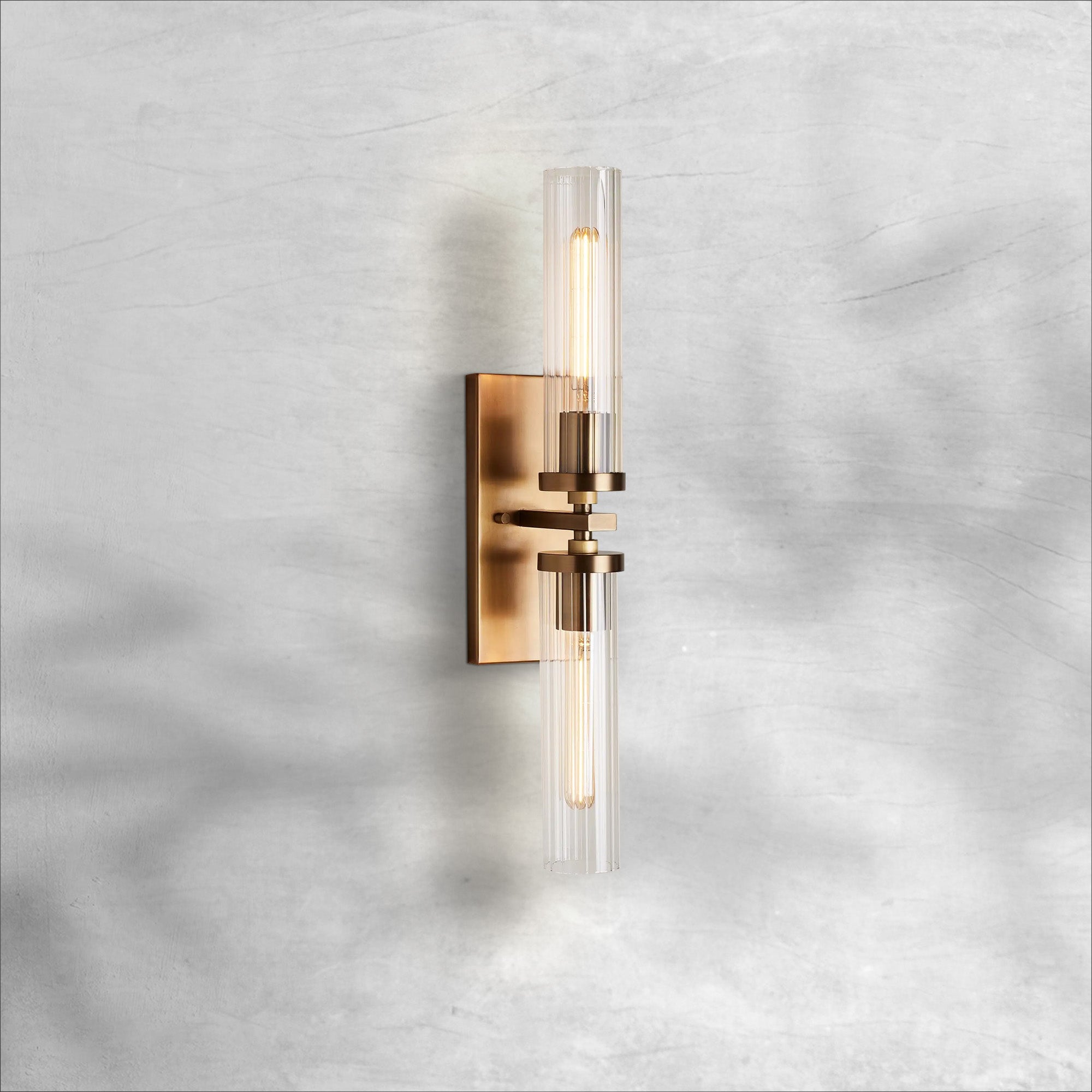 Luster Gaze Aura Fluted 2-Light Wall Sconce - Background Shot