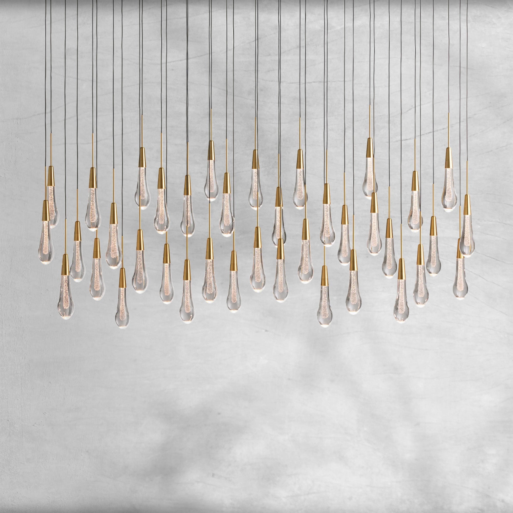 Raindrop Soltaire Linear Chandelier