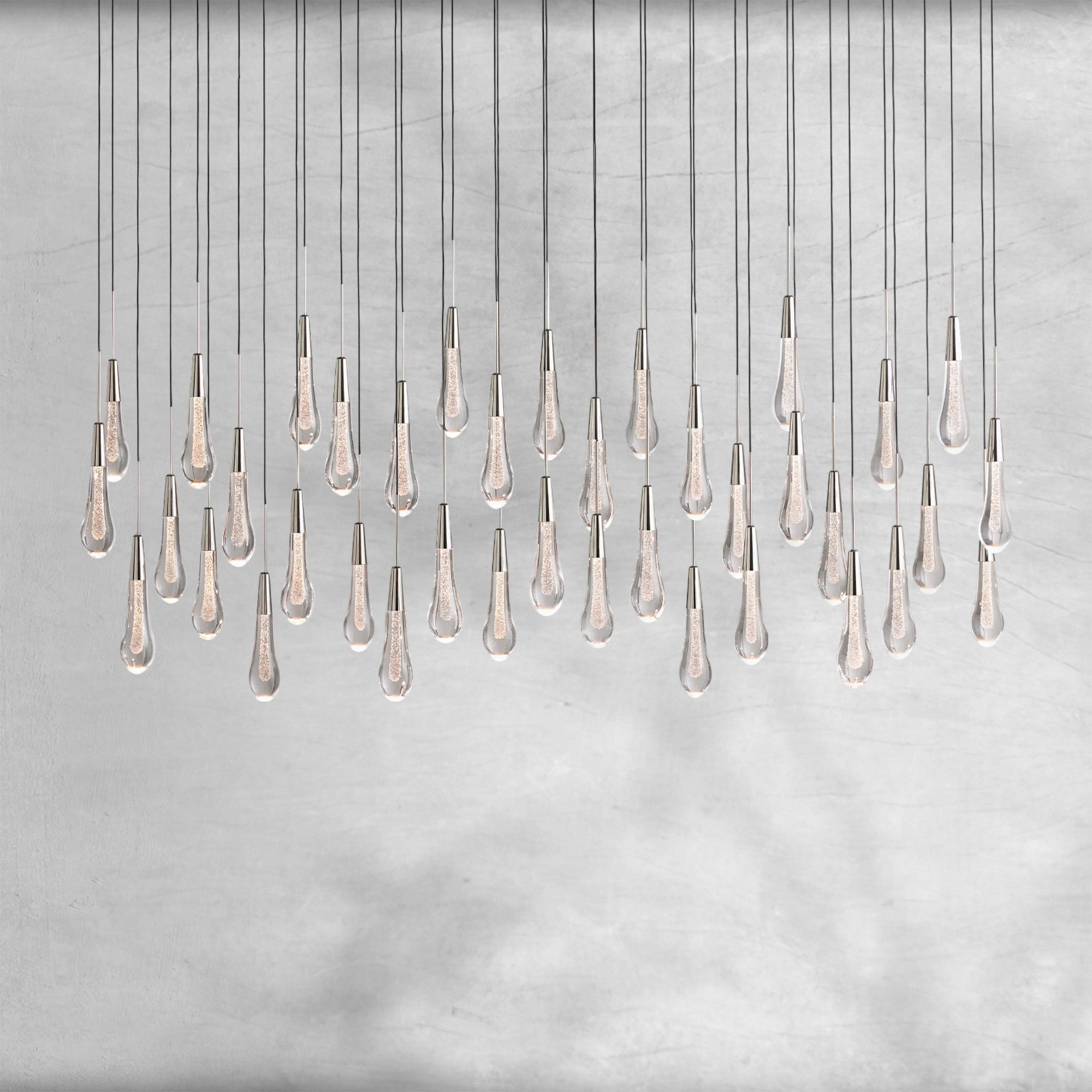 Raindrop Soltaire Linear Chandelier