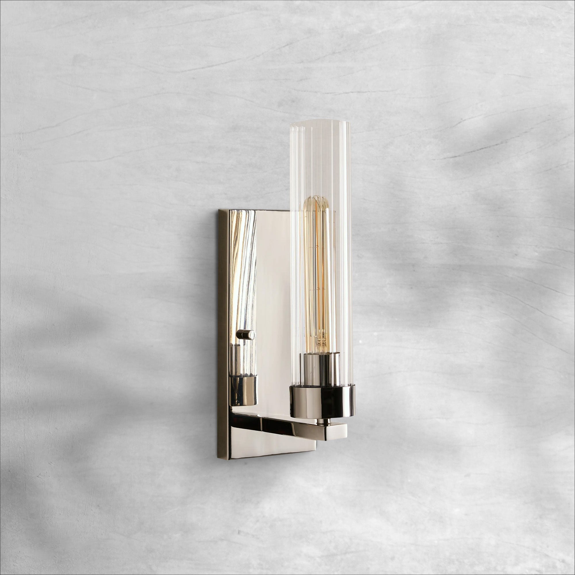 Luster Gaze Refined Fluted Wall Sconce - Background Shot