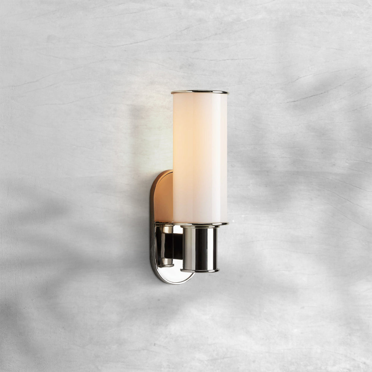 Luster Gaze Aura Milk Glass Wall Sconce - Background Shot