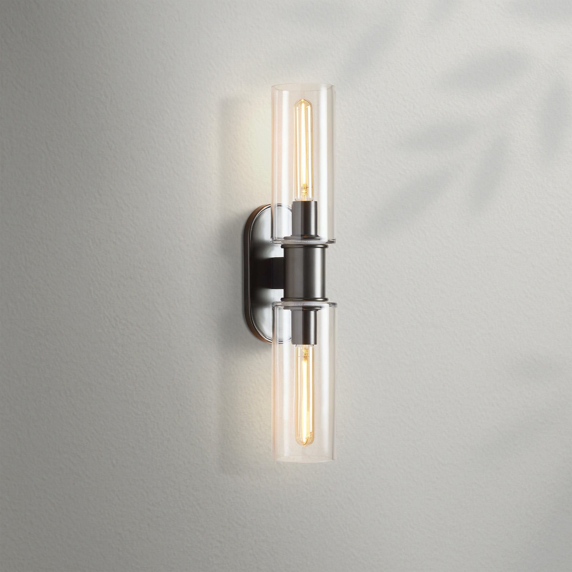 Harlien Clear Glass 2-Light Wall Sconce