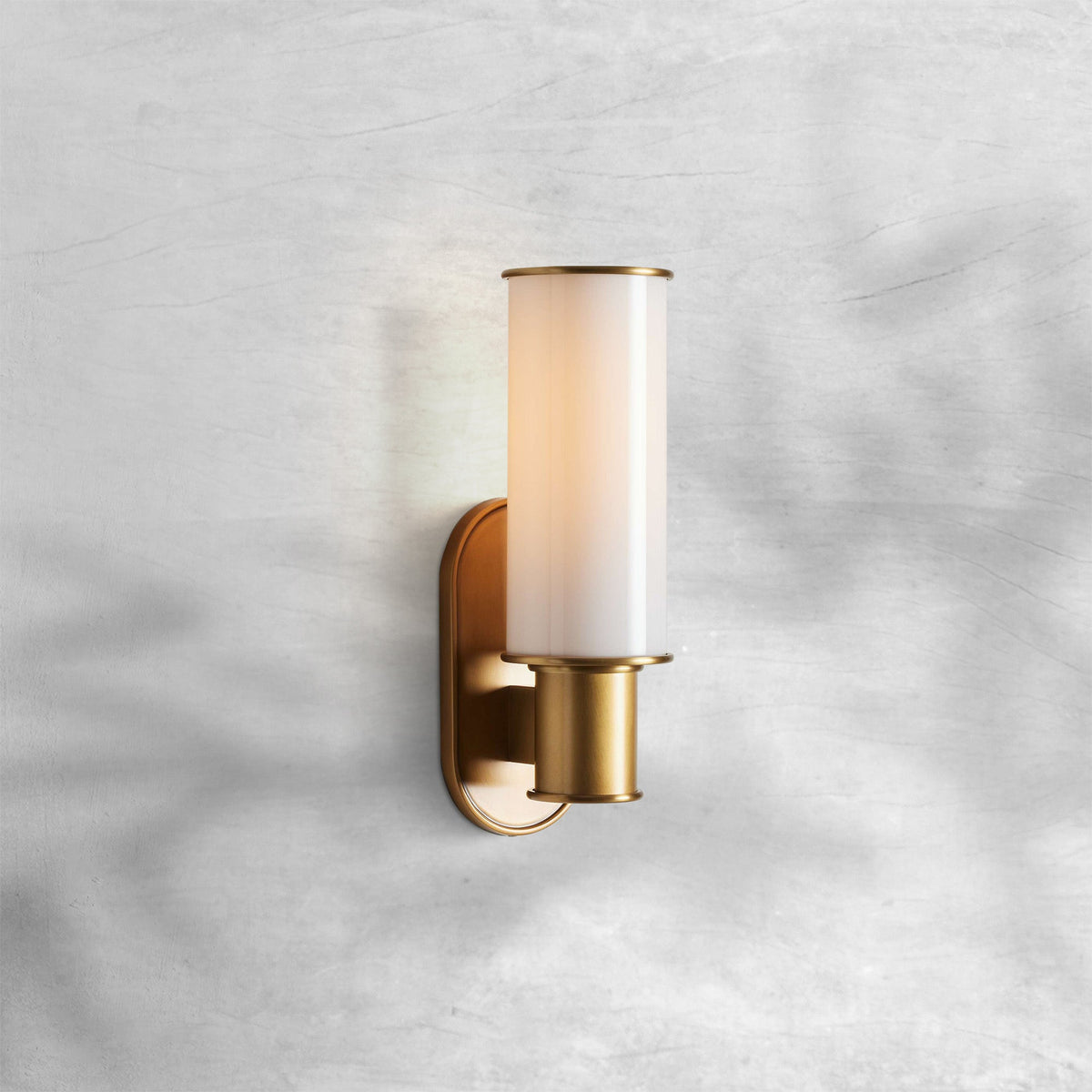 Luster Gaze Aura Milk Glass Wall Sconce - Background Shot