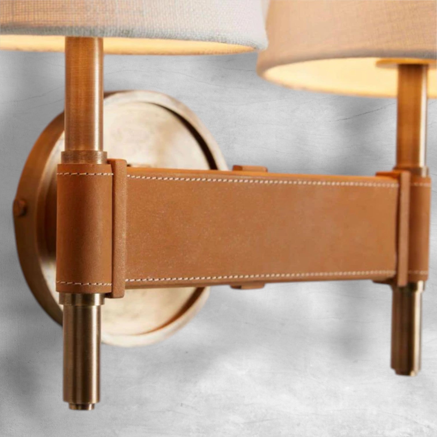 Luster Gaze Heritage Brass 2-Light Wall Sconce - Background Shot
