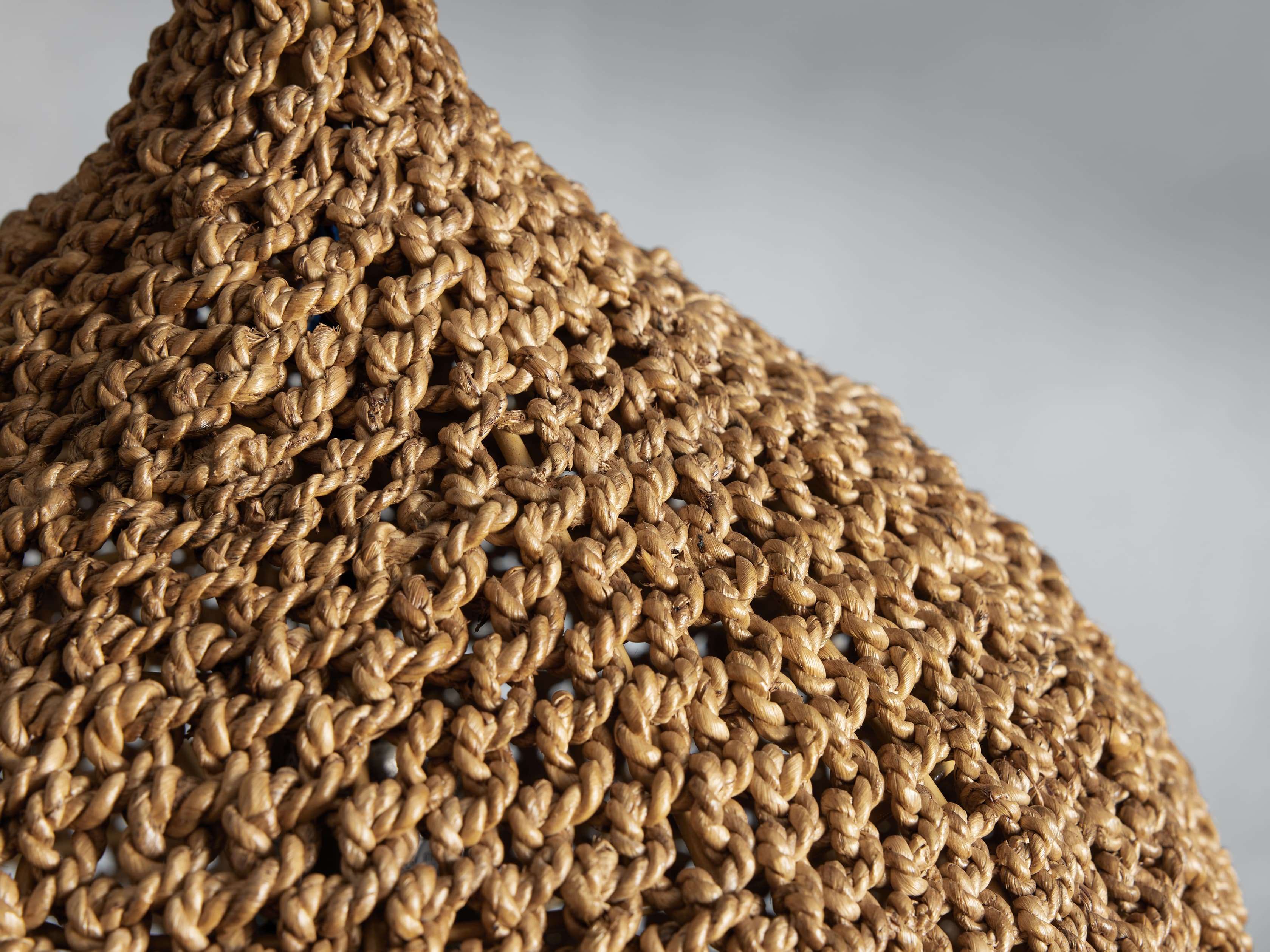 Luster Gaze Verdant Weave Natural Rope Pendant - Background Shot