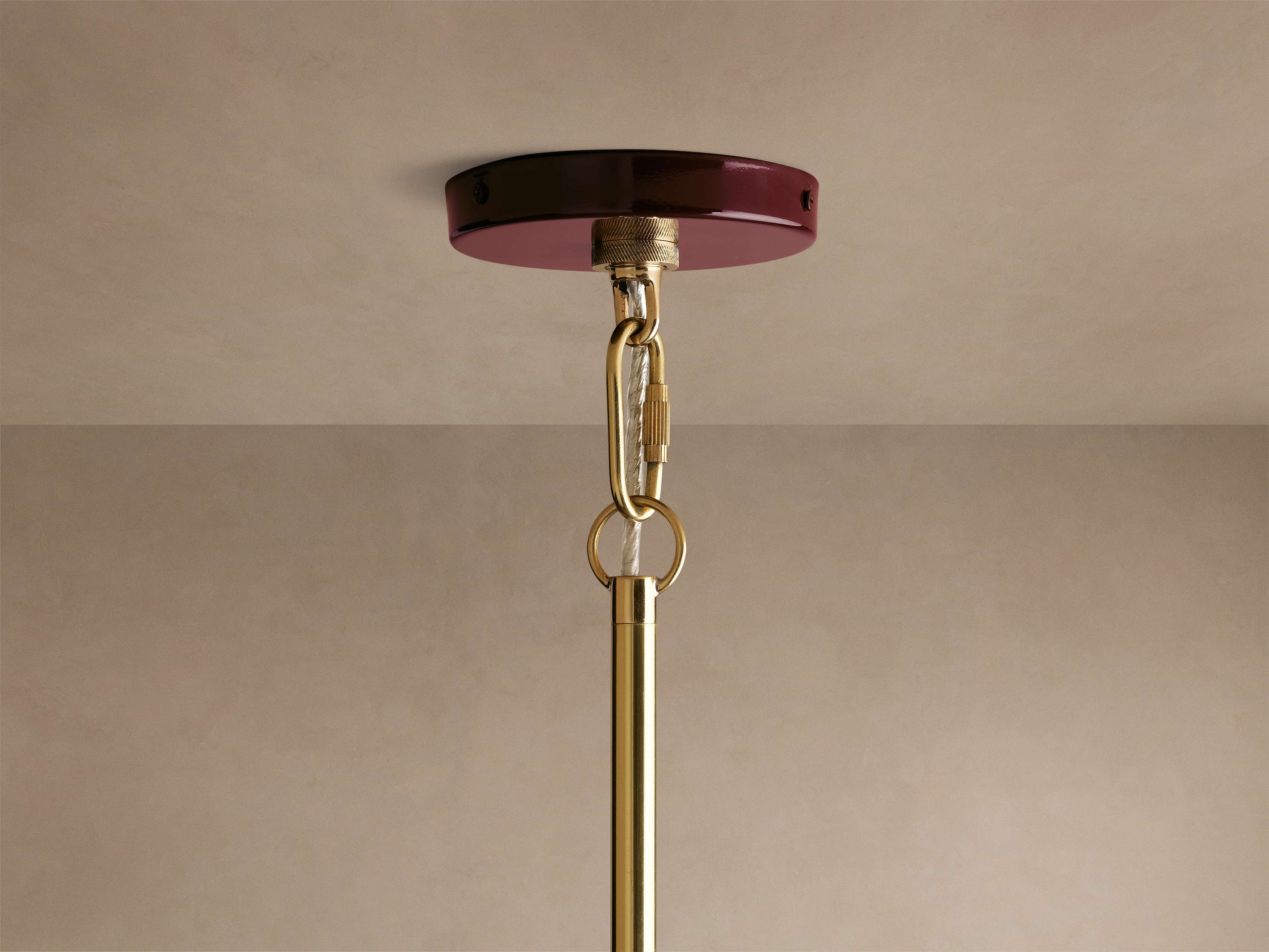 Luster Gaze Aura Grandeur Brass Pendant - Background Shot