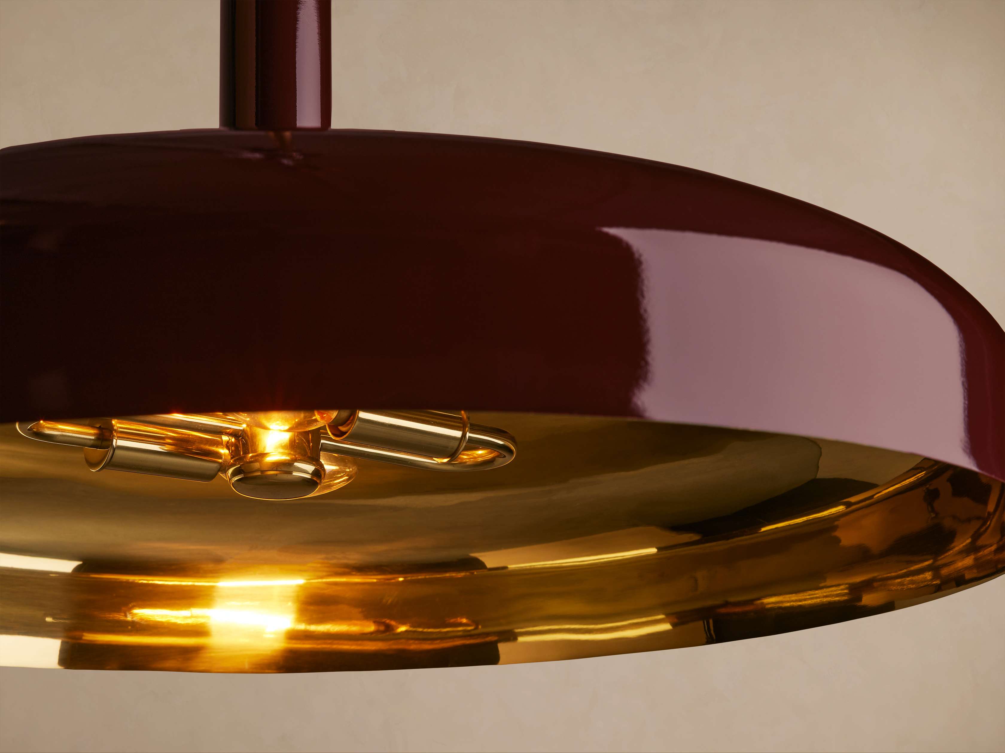Luster Gaze Aura Grandeur Brass Pendant - Background Shot