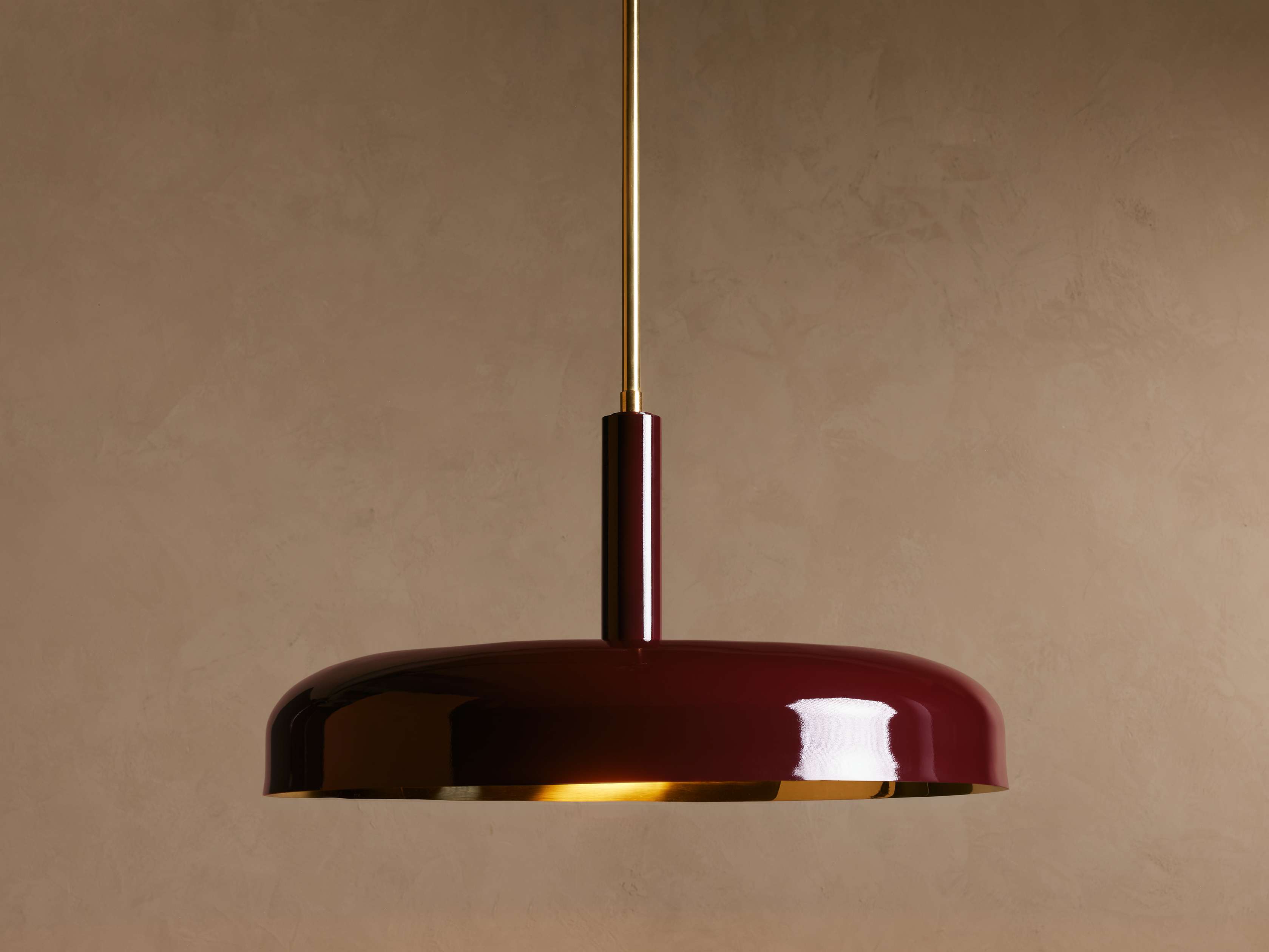 Luster Gaze Aura Grandeur Brass Pendant - dramatic American stairwell with three-story void