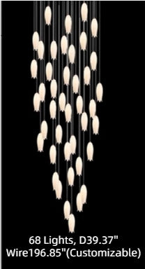 Elegant Flower Chandelier For Foyer/ Staircase