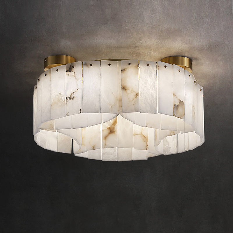 Contemporary Alabaster Flush Mount Ceiling Lamp Chandeliers Luster Gaze 33.46" D x 8.86" H