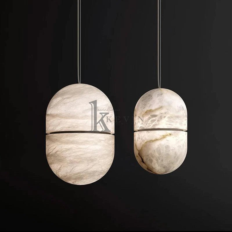 Koltin Alabaster Symmetry Pendant Light, Island Mini Pendant Light Luster Gaze