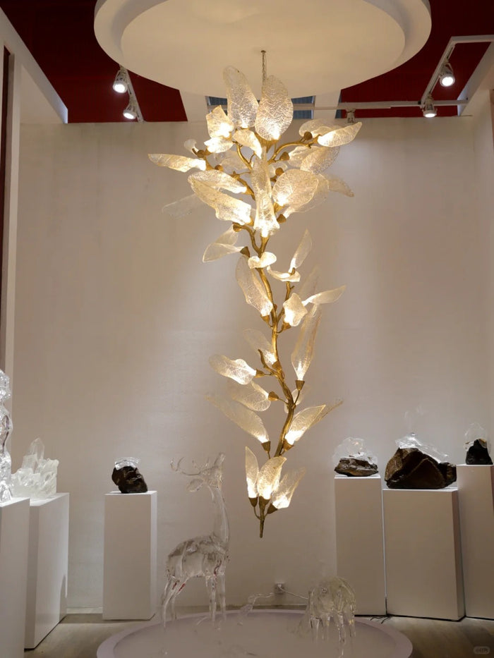 Creative Bionic Resin Leaves Chandelier