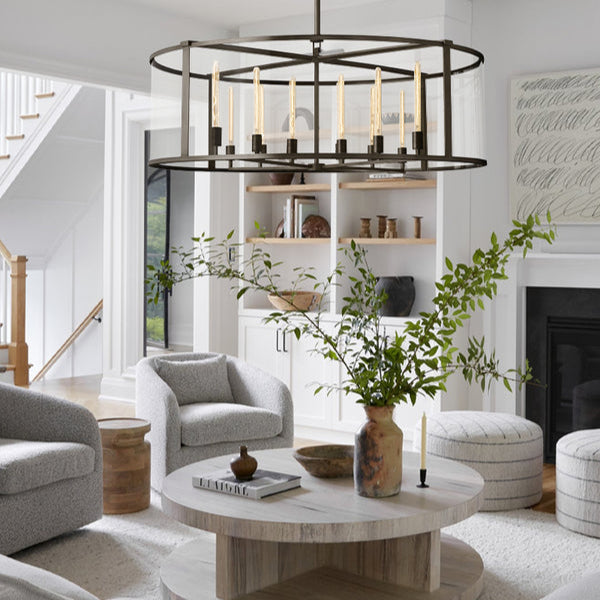 Bickman Glass Round Chandelier