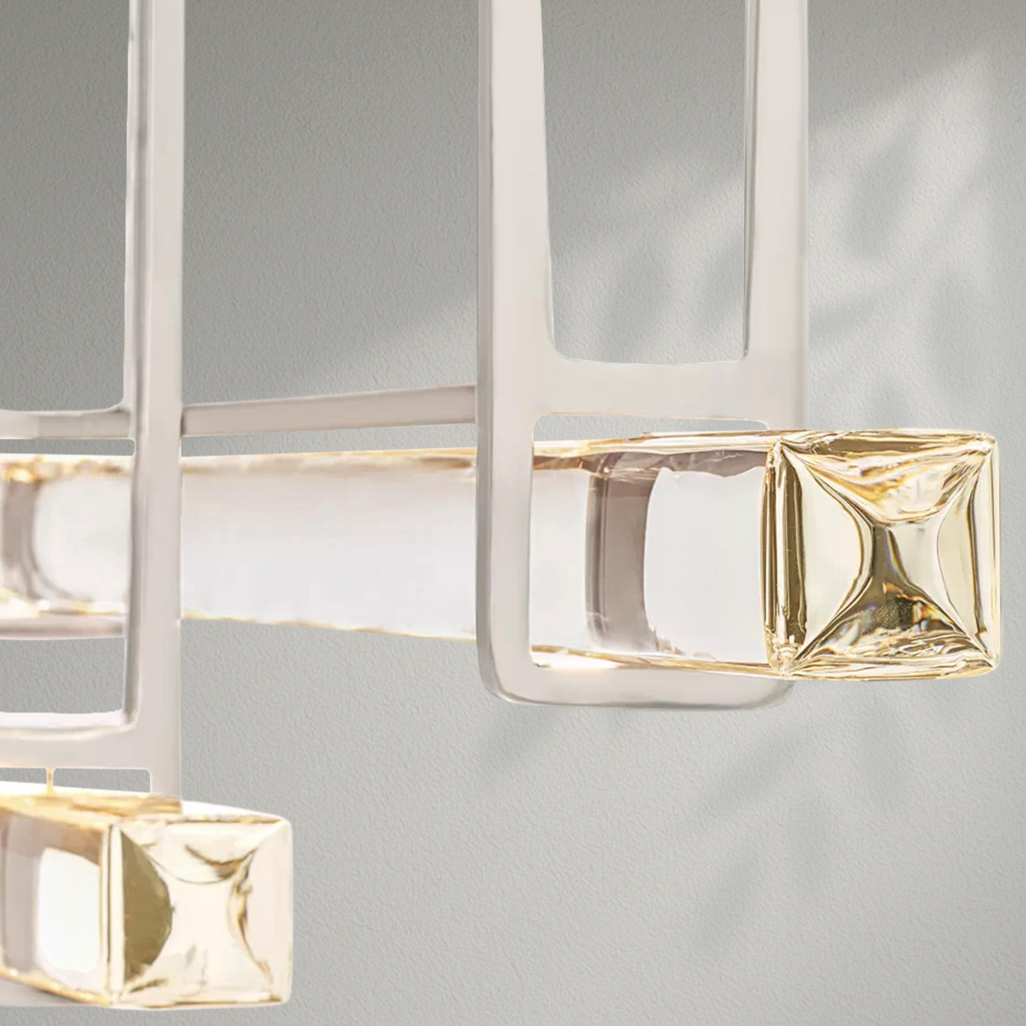 Aedubon Crystal Triple Bar Linear Chandelier