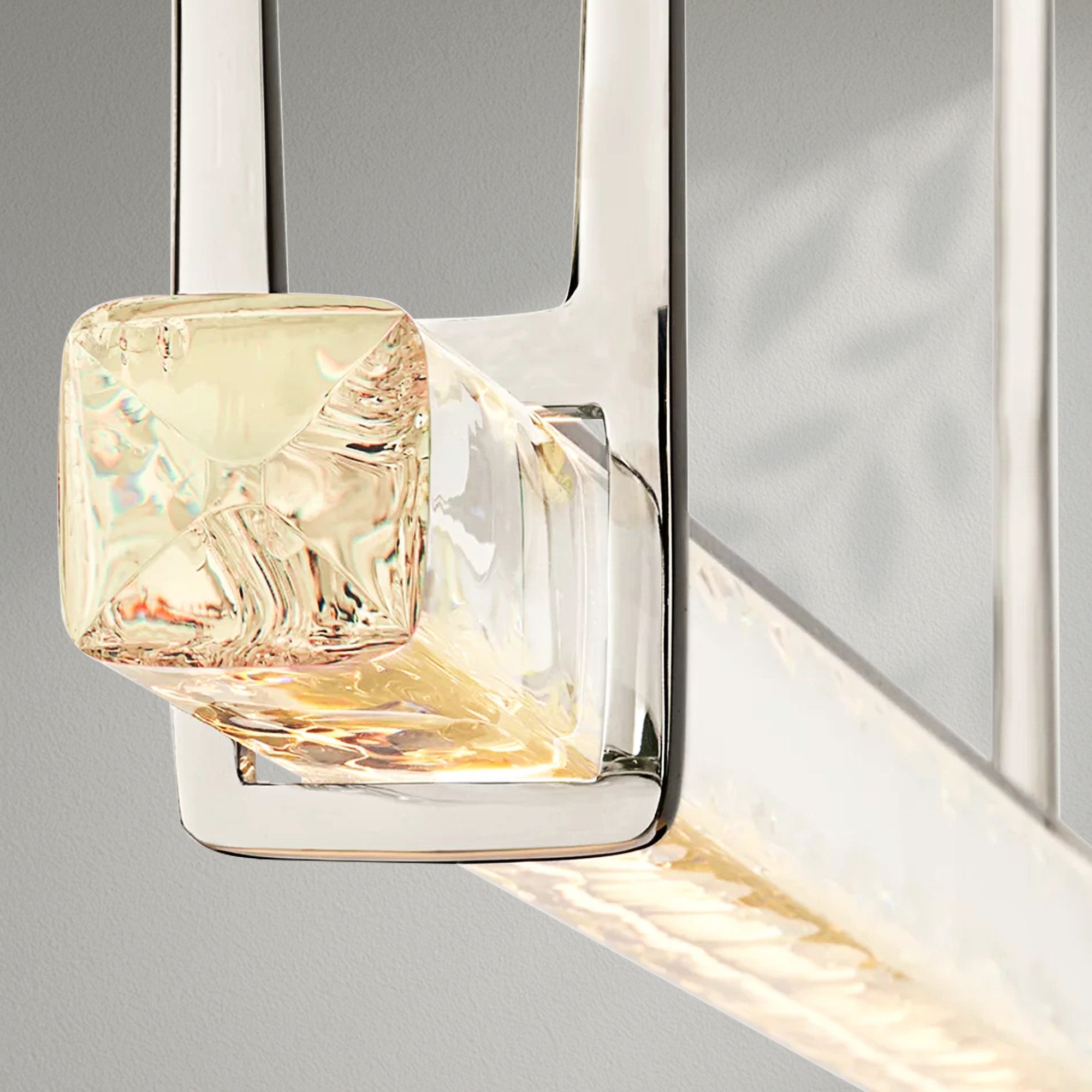 Aedubon Crystal Single Bar Linear Chandelier