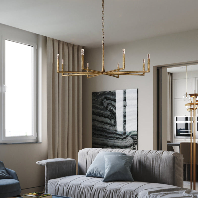 Thaddeos Forged Round Chandelier