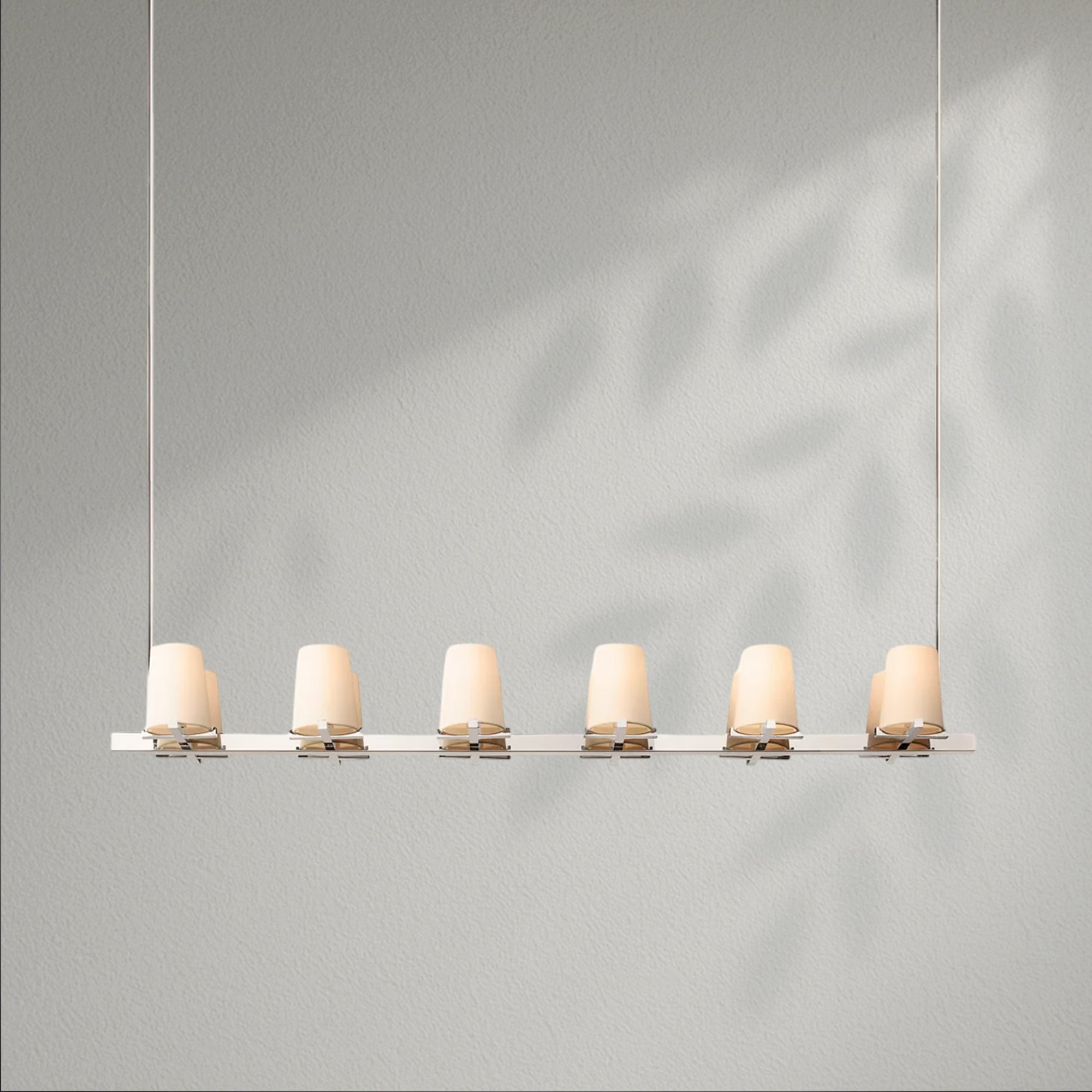 Pauillec Fabric Shade Linear Chandelier