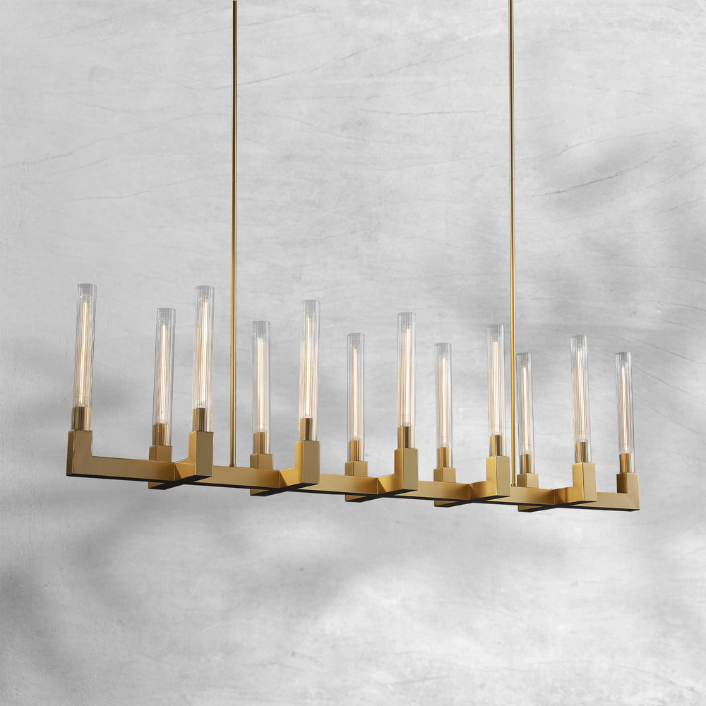Cannelo Glass Linear Chandelier