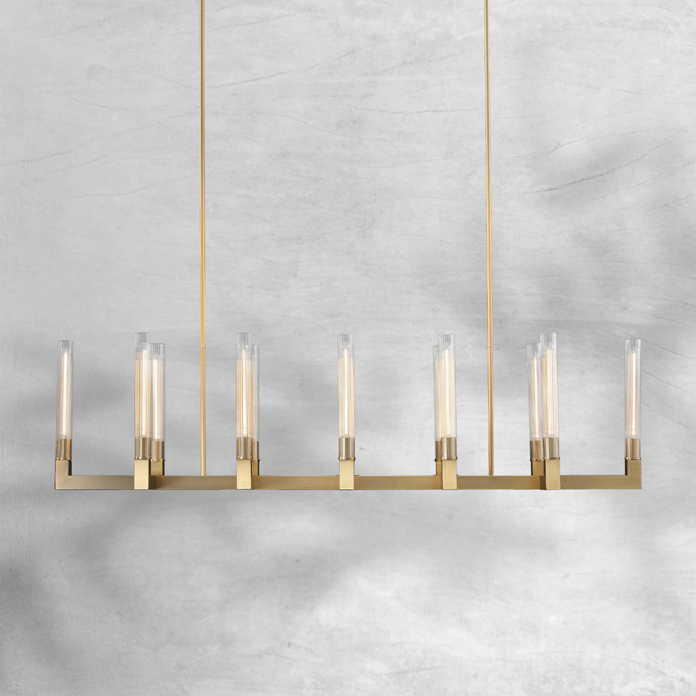 Cannelo Glass Linear Chandelier