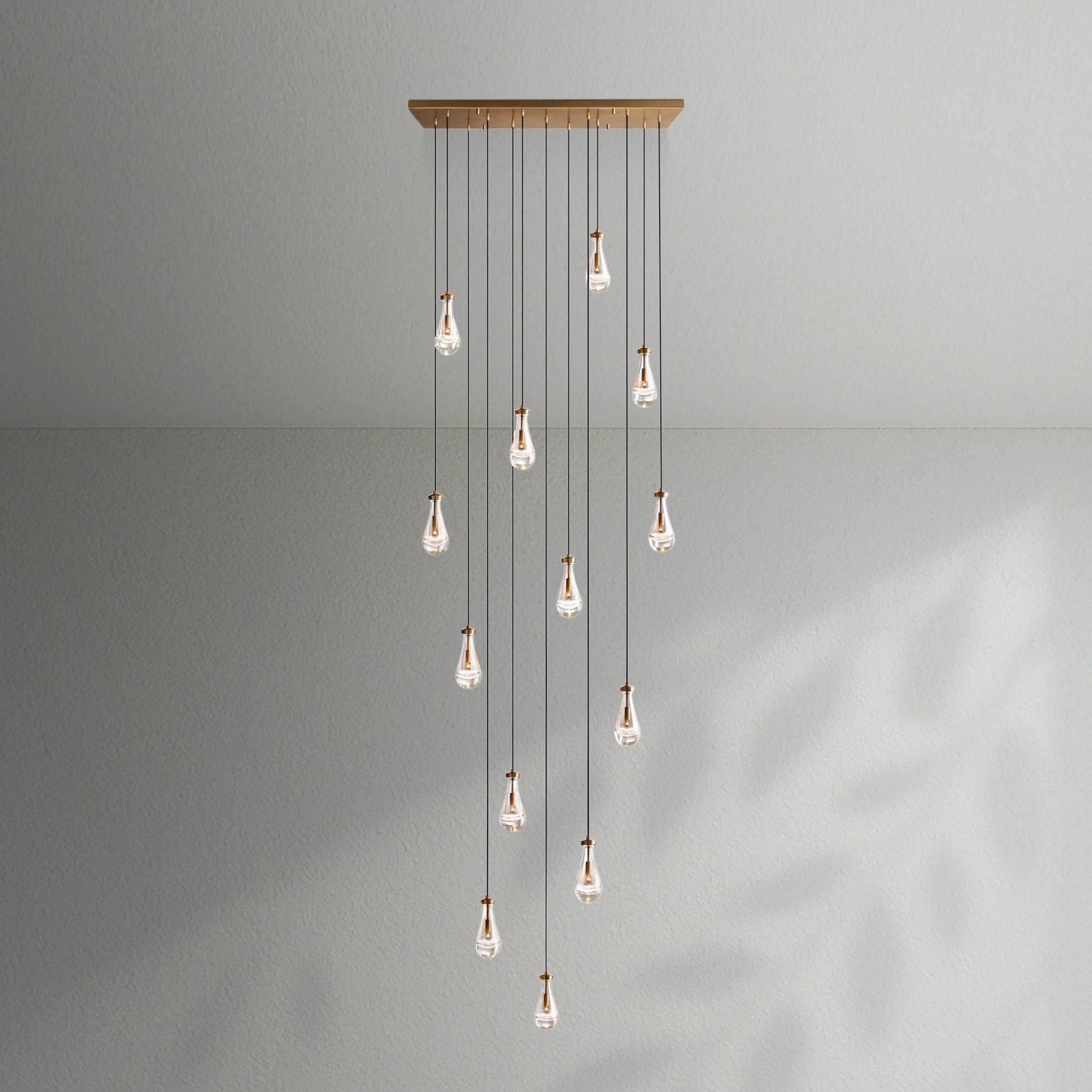 Raindrop Glass Linear Chandelier