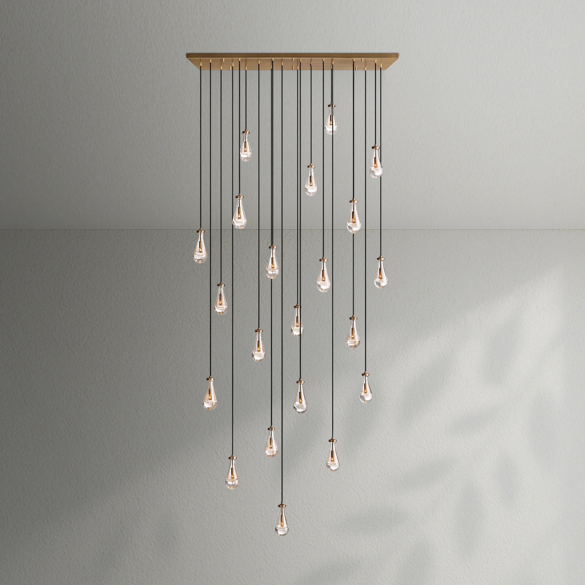 Raindrop Glass Linear Chandelier