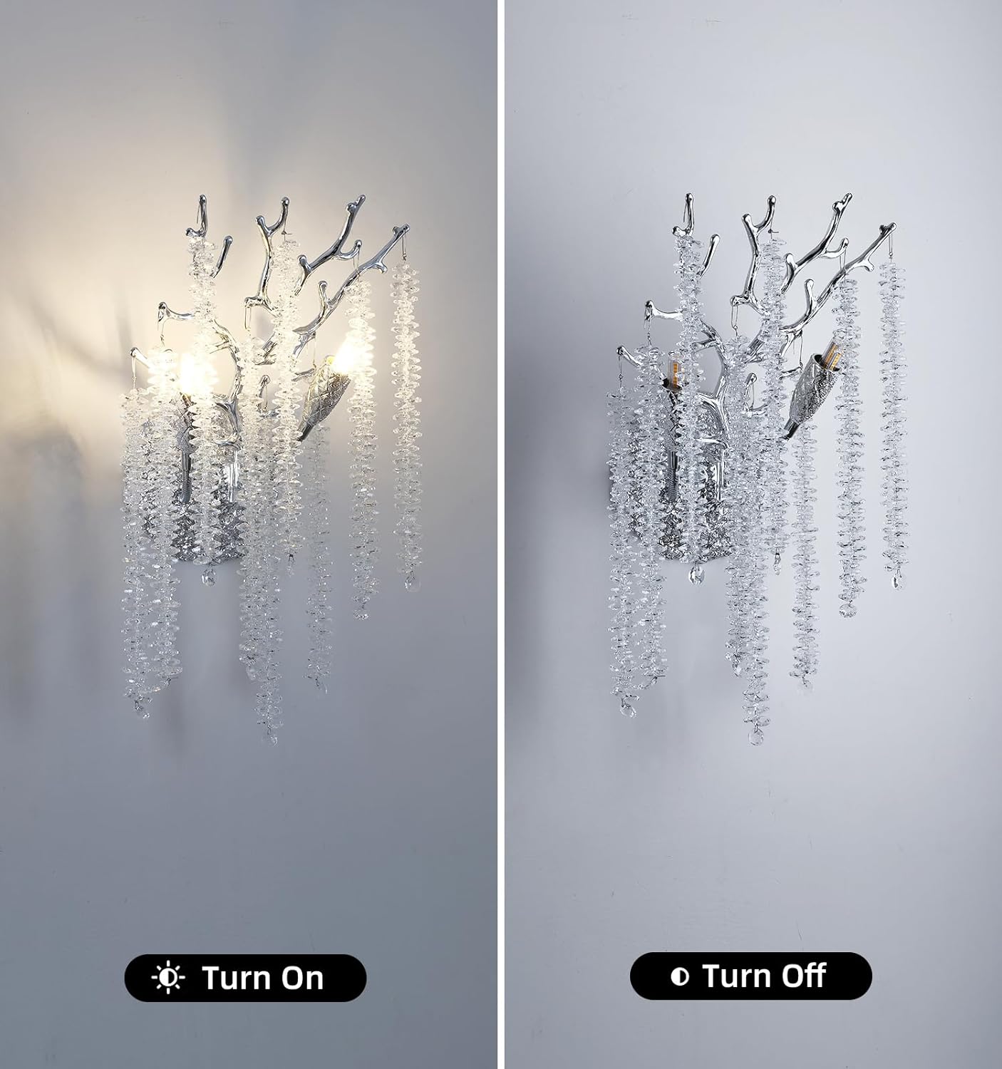 Luster Gaze Starlight Bloom Crystal Wall Sconce - Background Shot